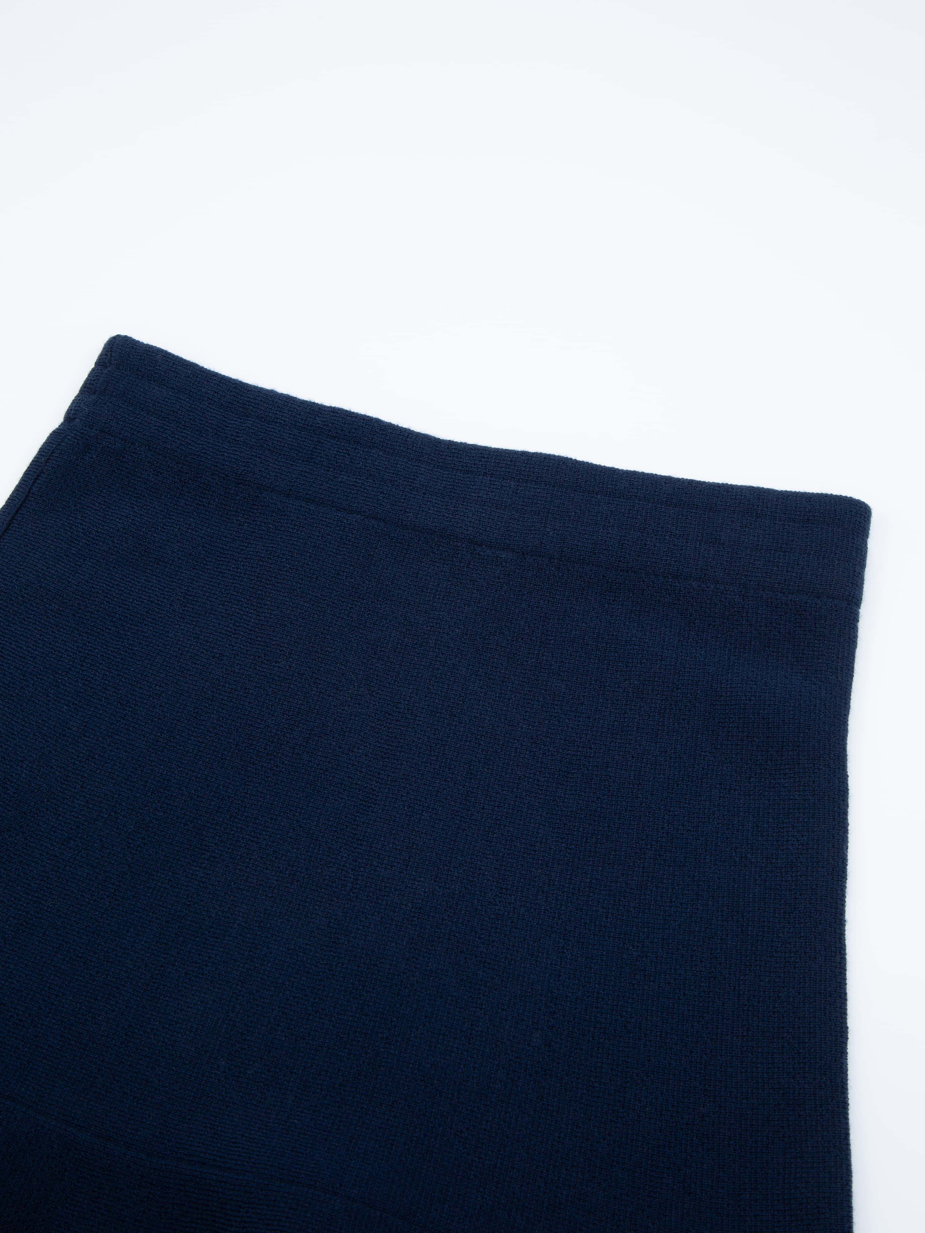 Kjerag Strikket Ullskjørt Blue Ink