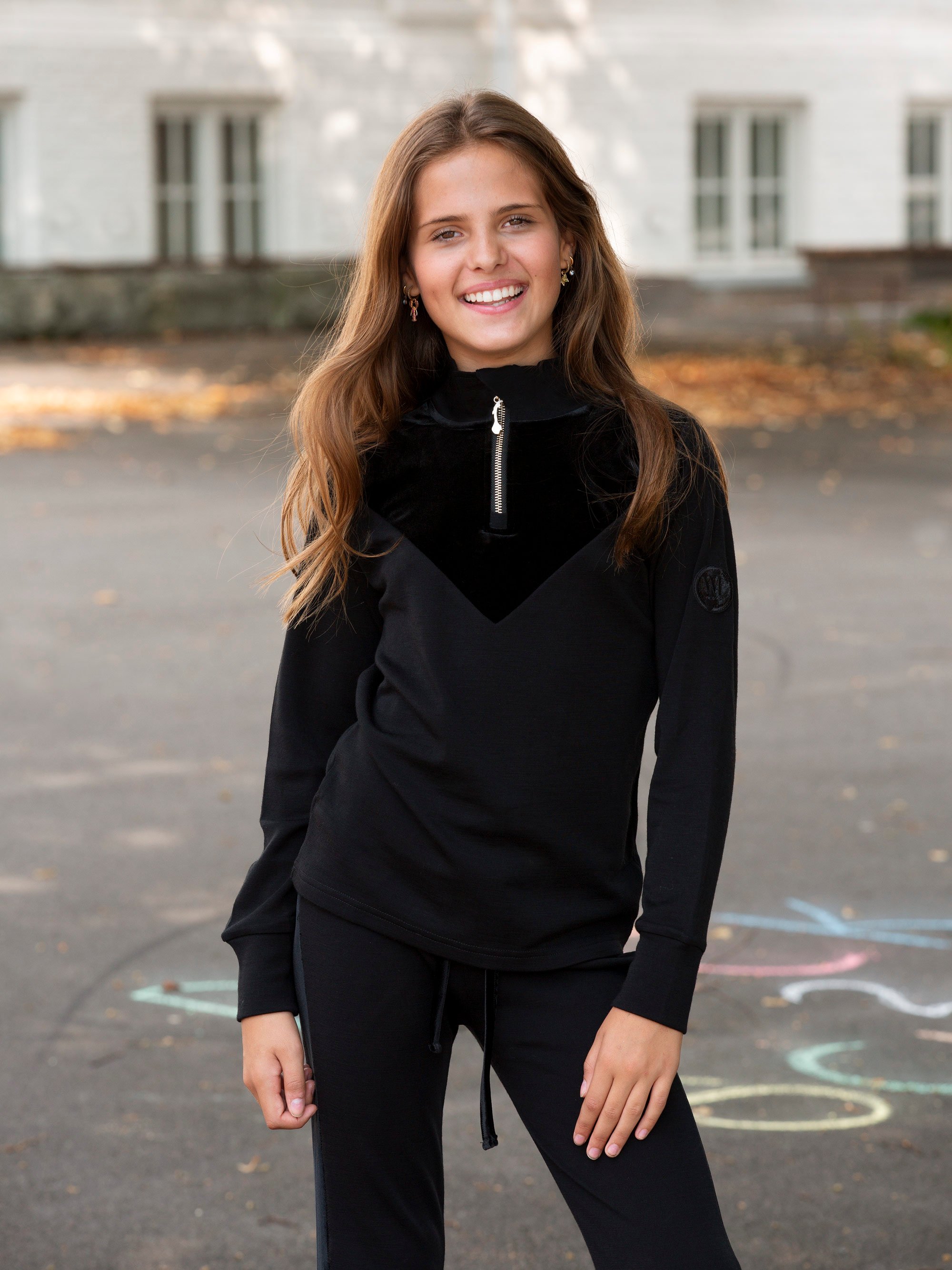 Sirdal Half-zip Ulltrøye Black