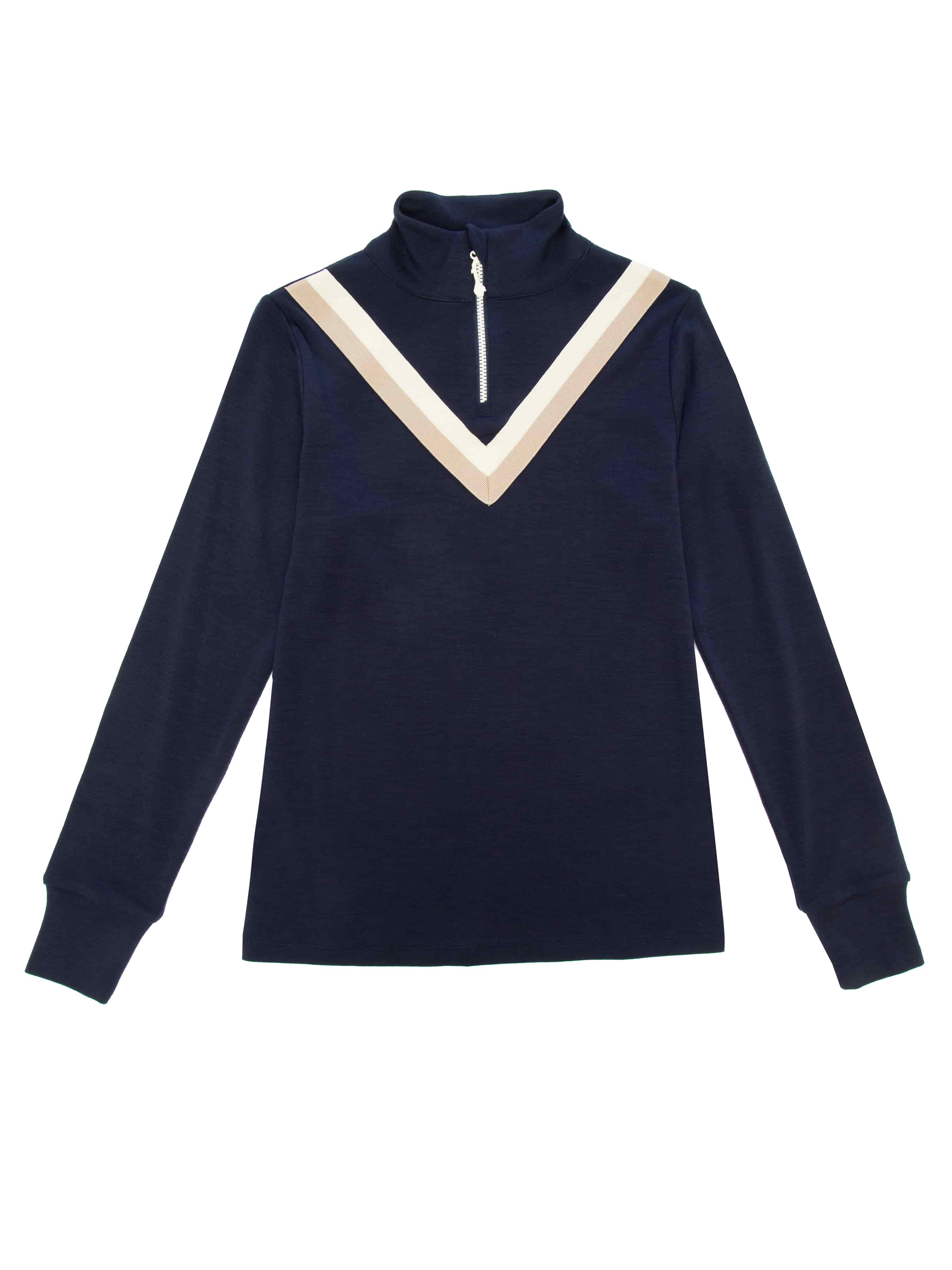 Skarslia Merino Half-zip Blue ink