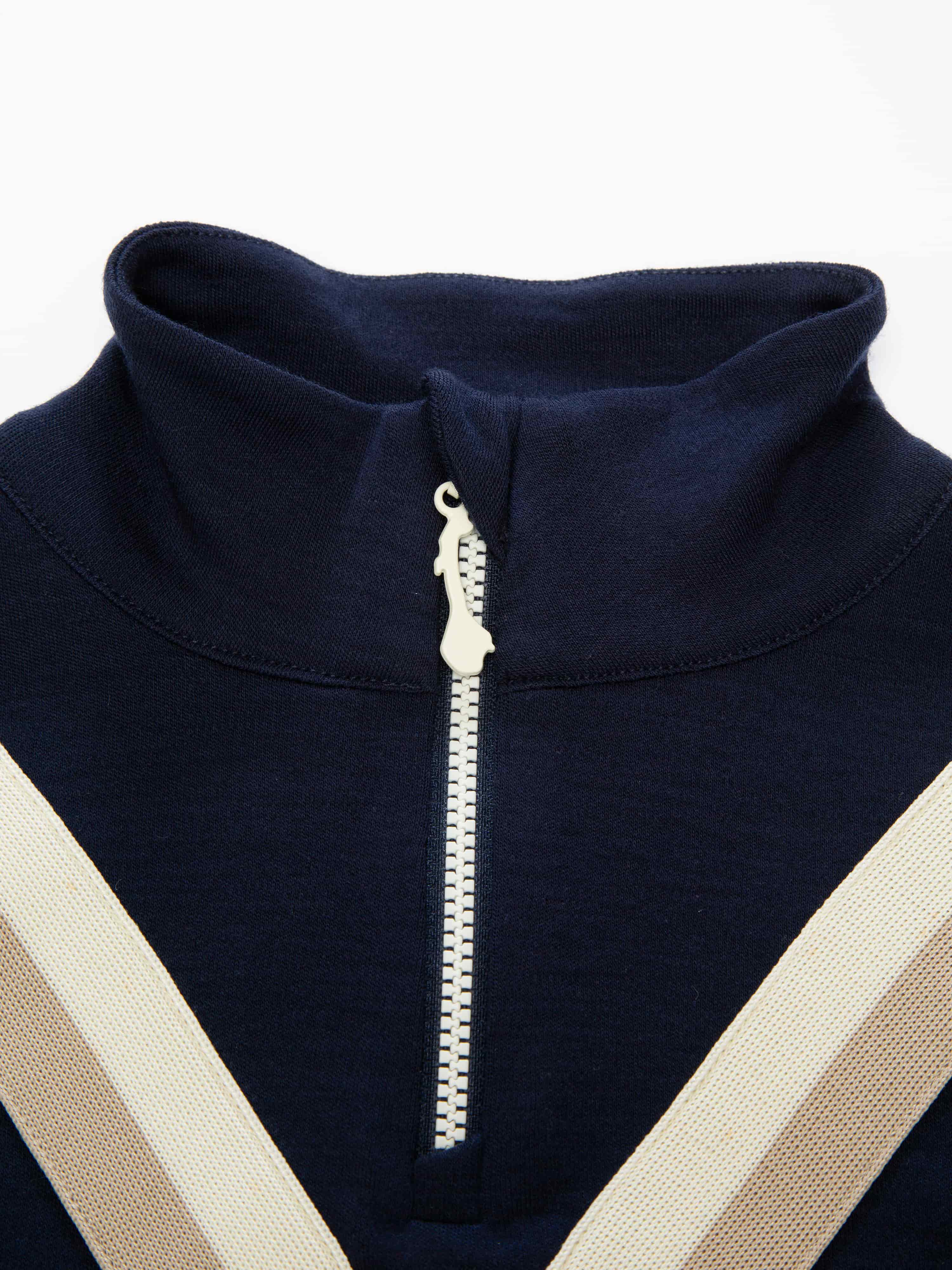 Skarslia Merino Half-zip Blue ink