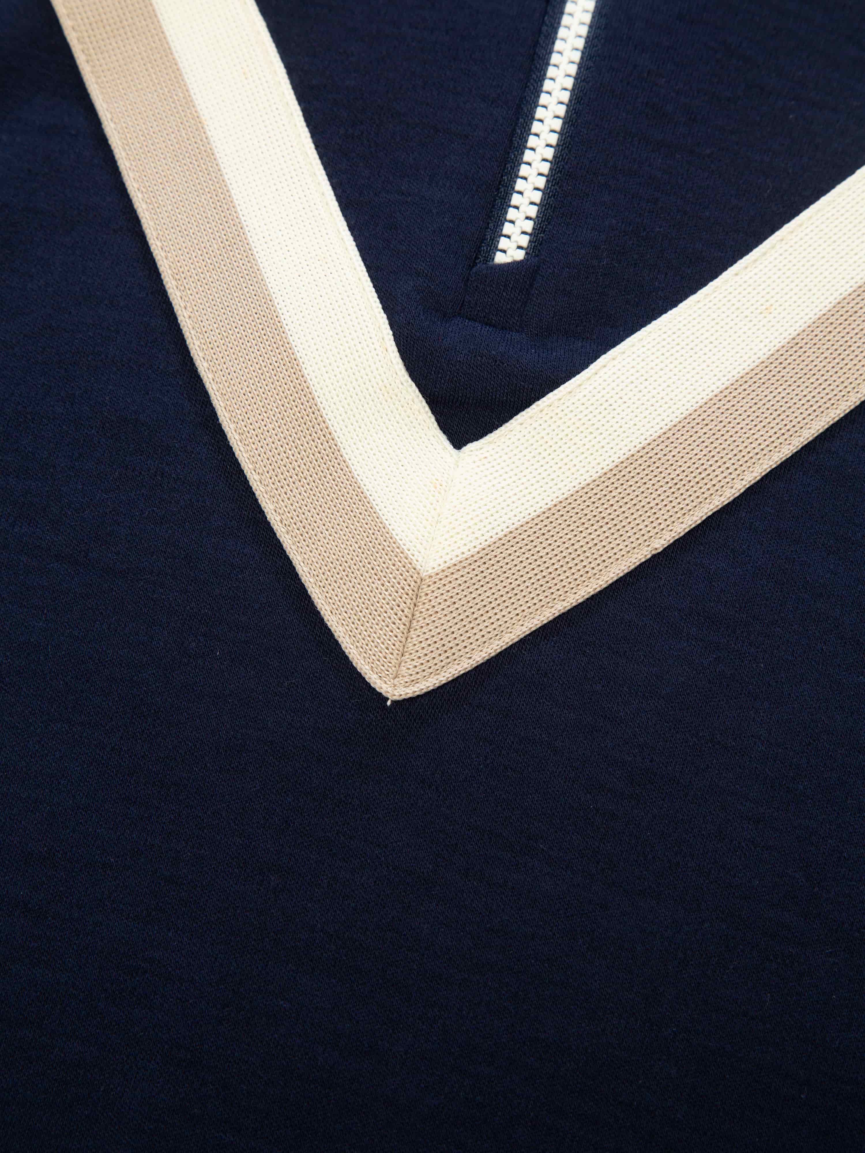 Skarslia Merino Half-zip Blue ink