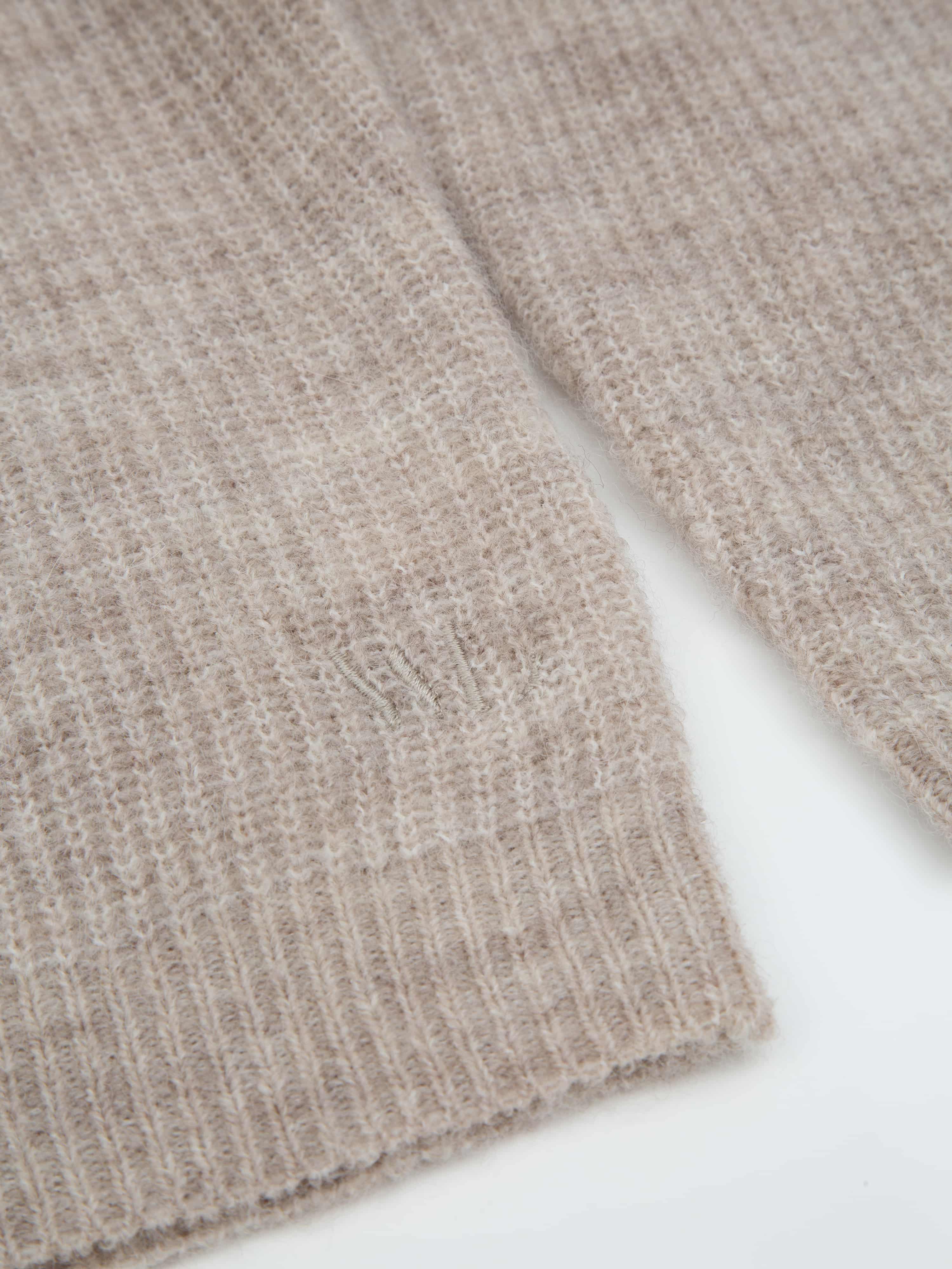 Vågå Strikket Ullgenser Light Sand