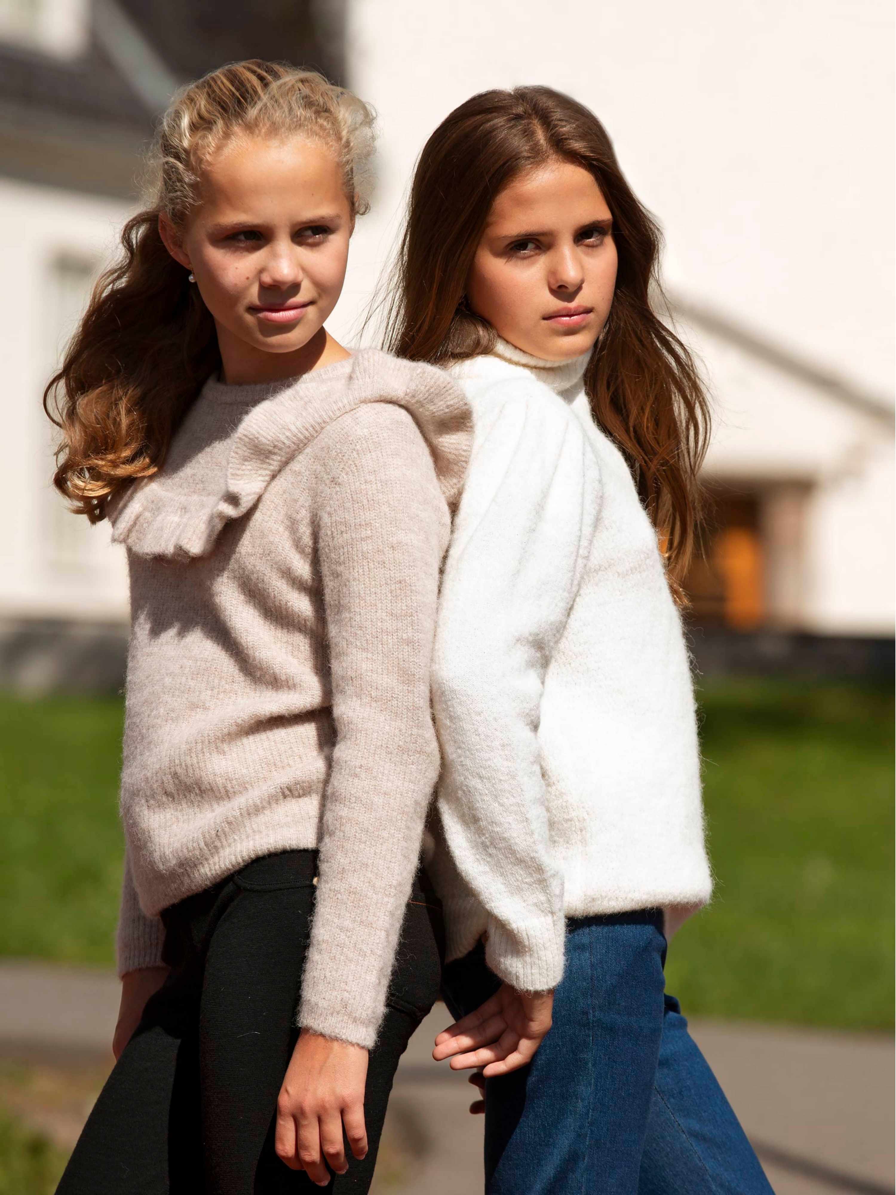 Vågå Strikket Ullgenser Light Sand