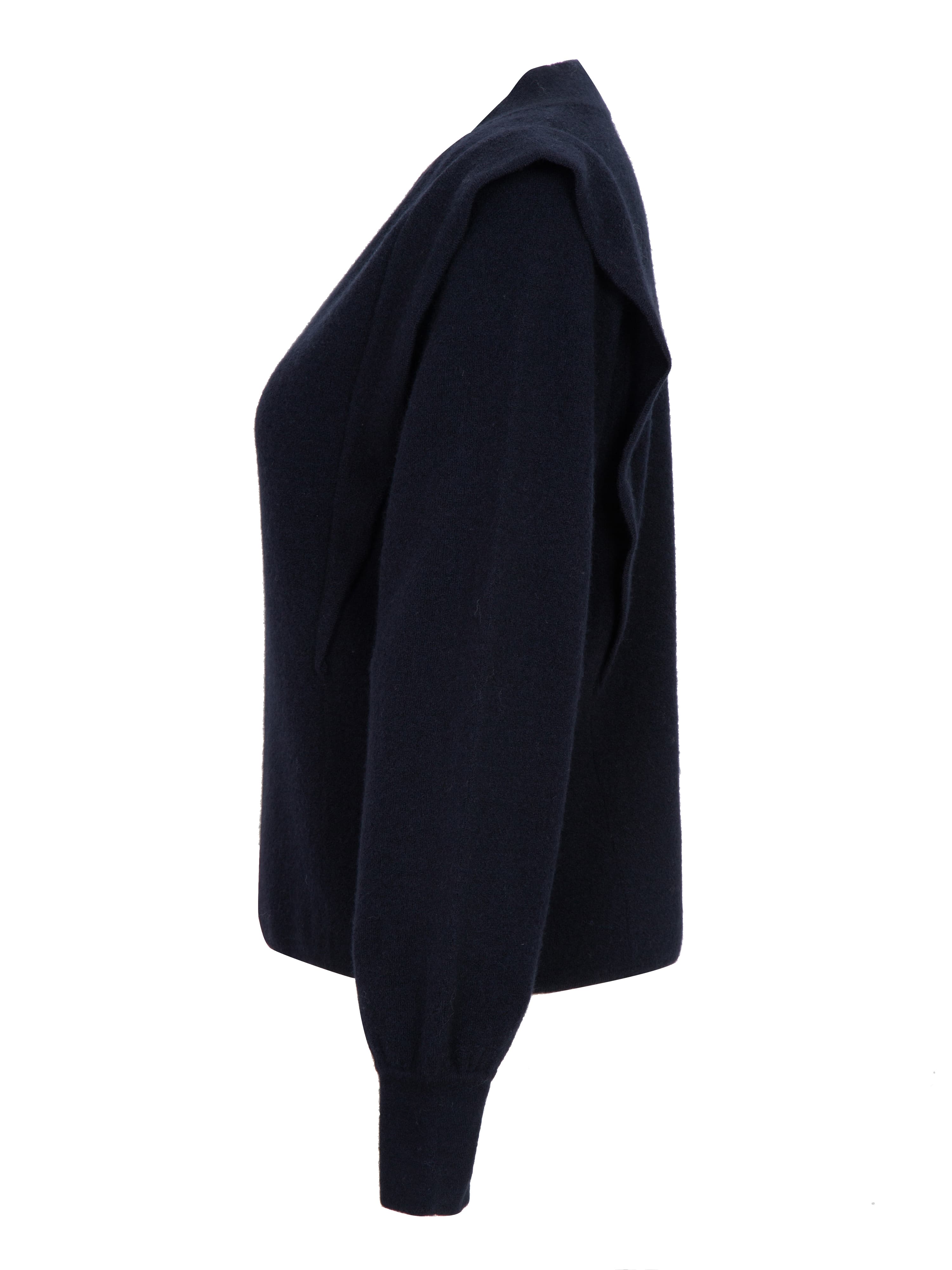 Slettmarkpiggen Buclé Ullgenser Dark Blue