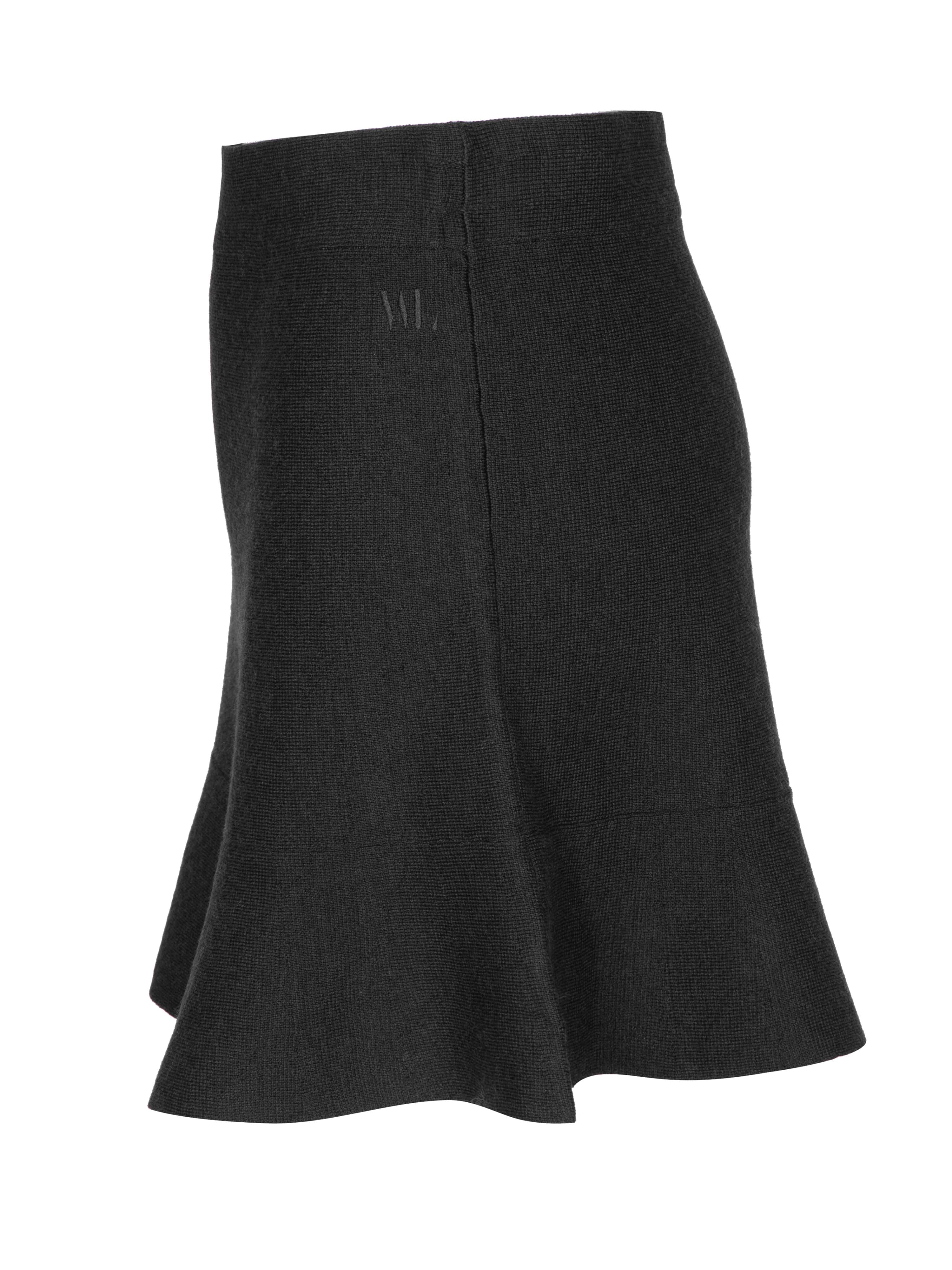 Fongen Ullskjørt Charcoal grey