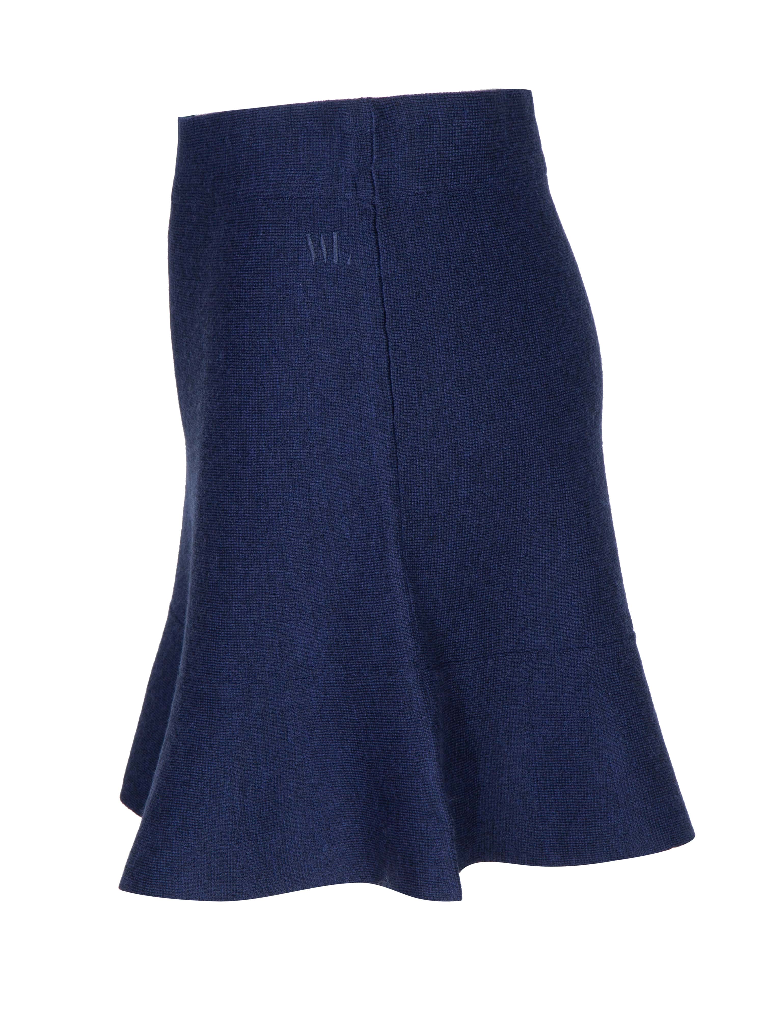 Fongen Ullskjørt Dark Blue