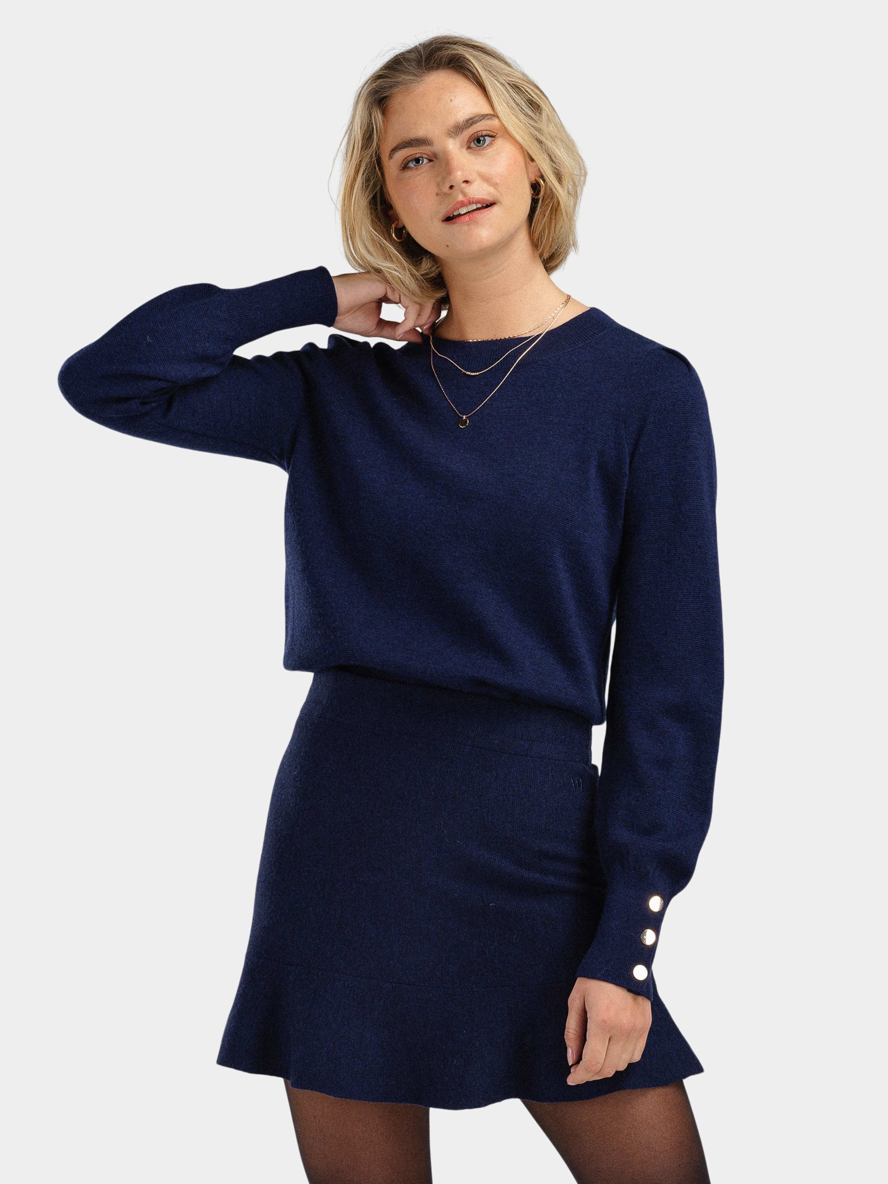 Fongen Strikket Ullgenser Dark Blue