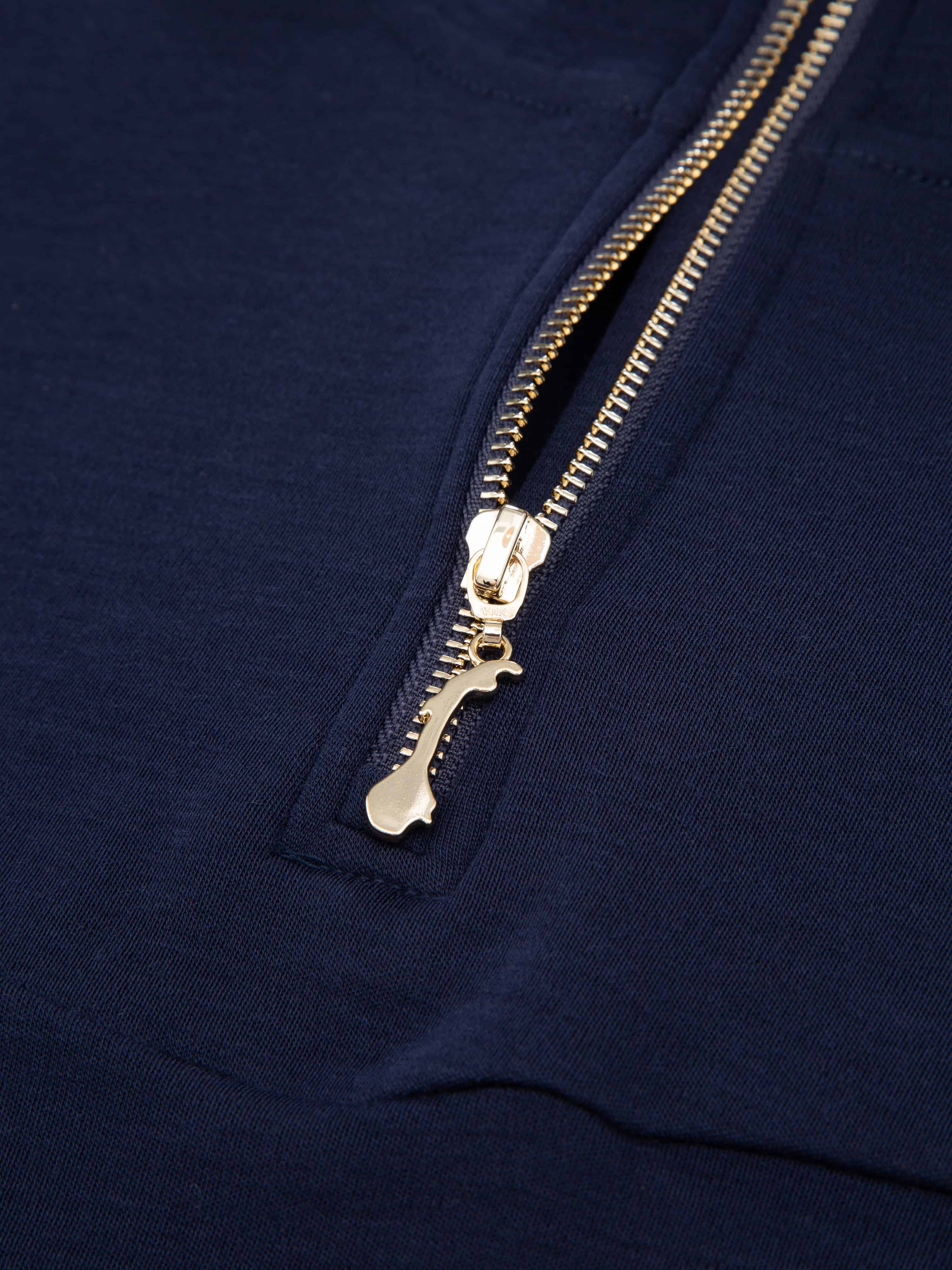 Glomfjord Half-Zip Ullgenser Blue Ink