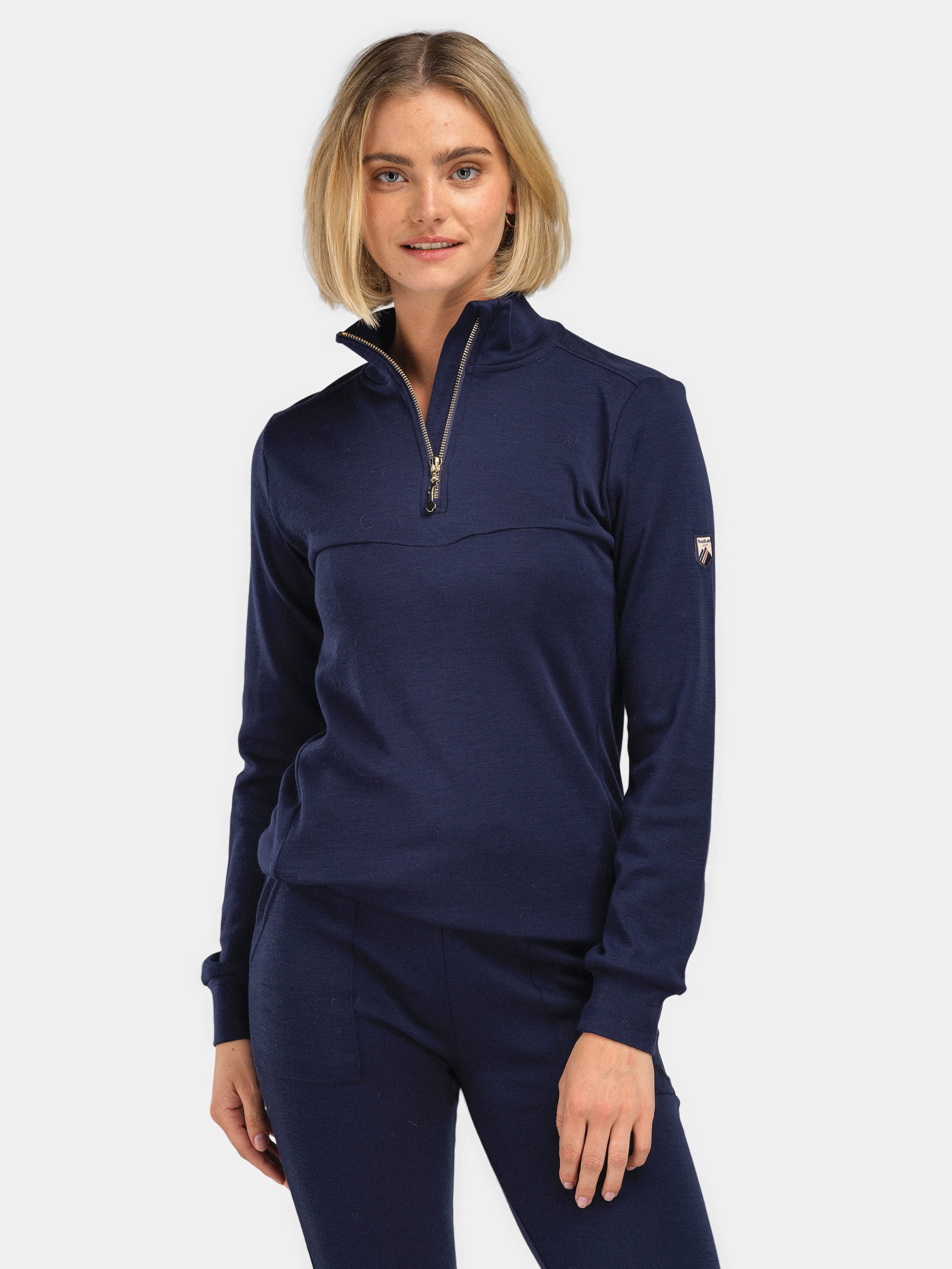Glomfjord Half-Zip Ullgenser Blue Ink