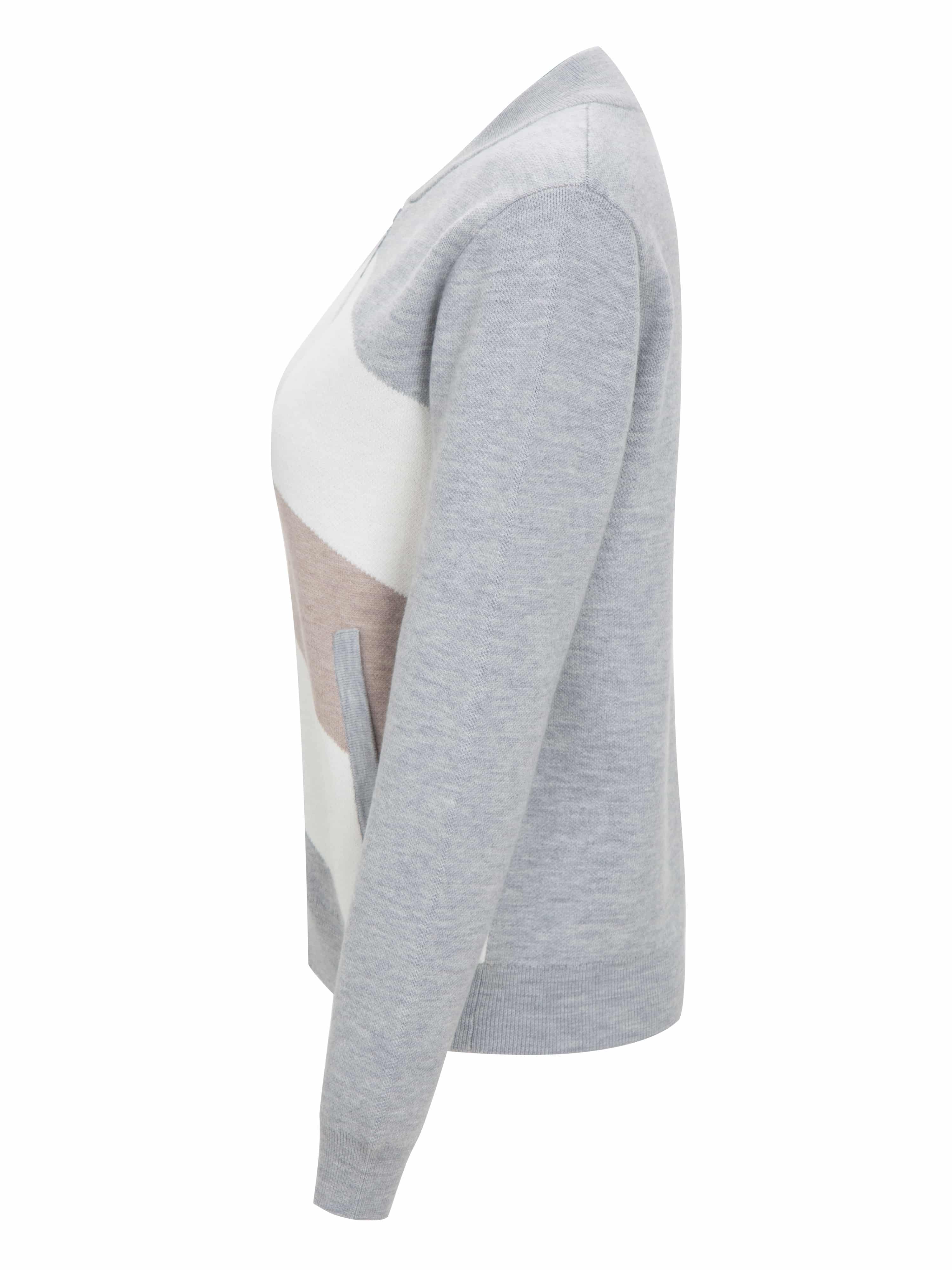 Hemsedal Strikket Bomber-Jakke Grey Melange