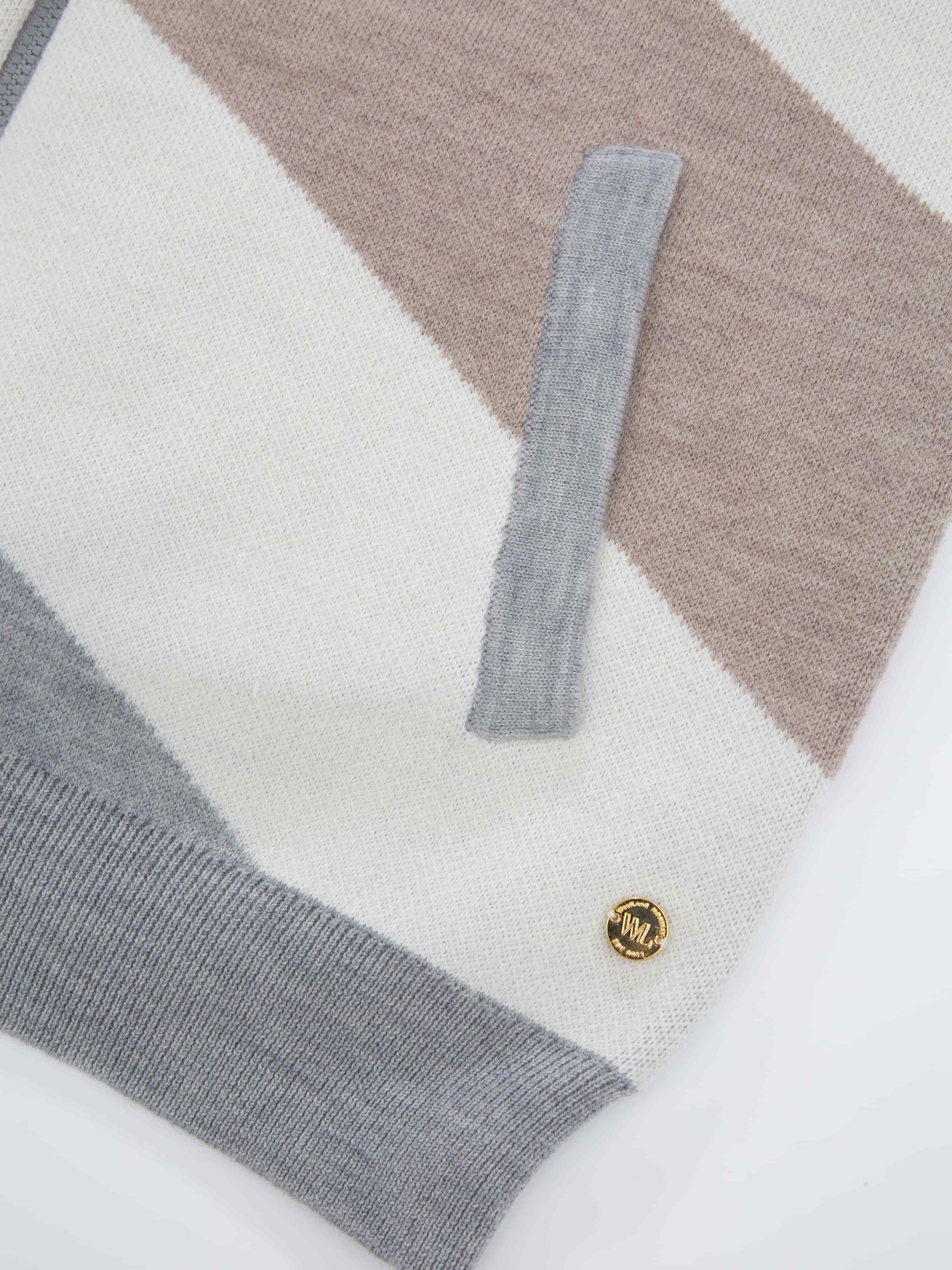 Hemsedal Strikket Bomber-Jakke Grey Melange