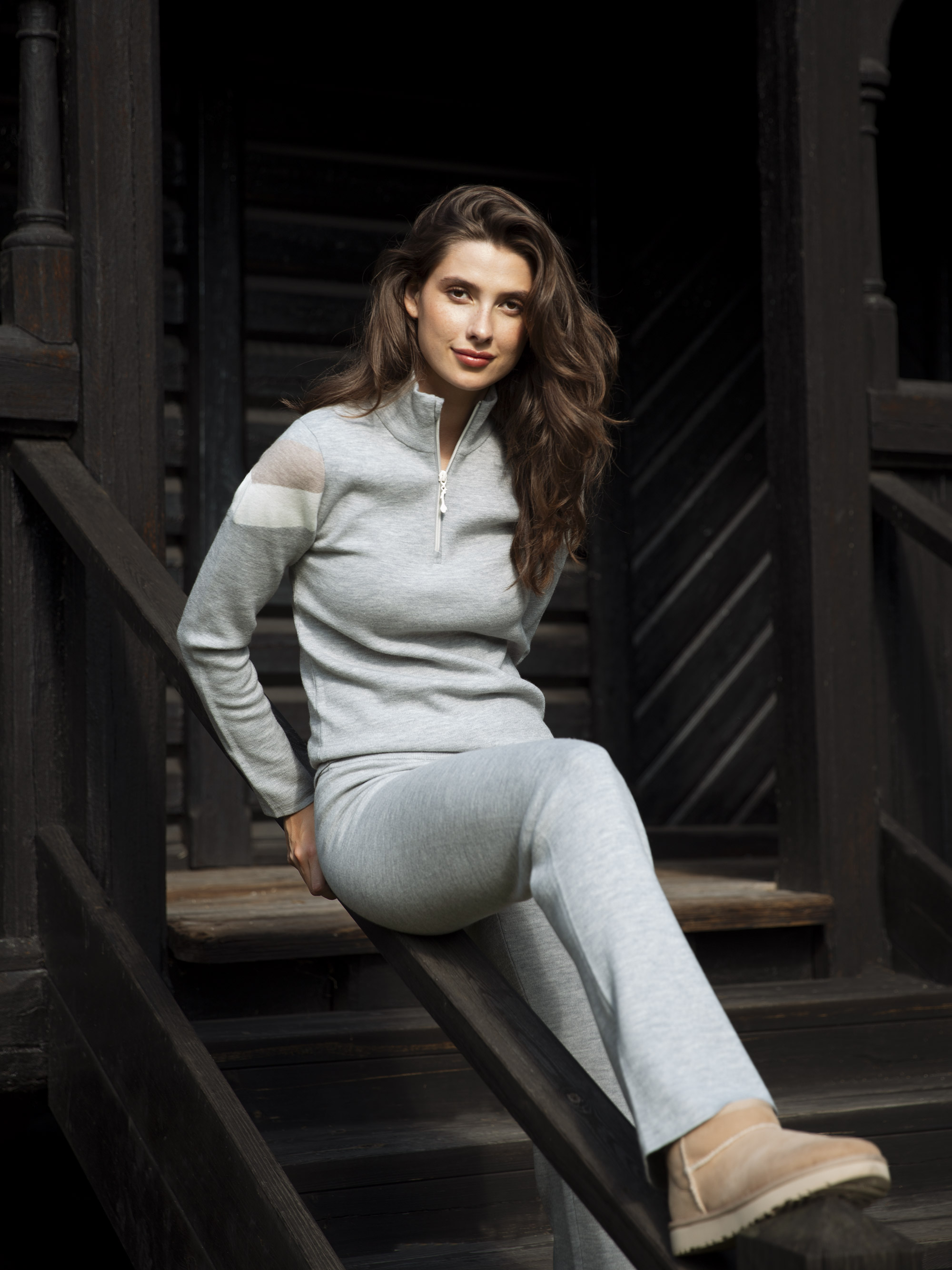 Hemsedal Strikket Ullbukse  Grey Melange