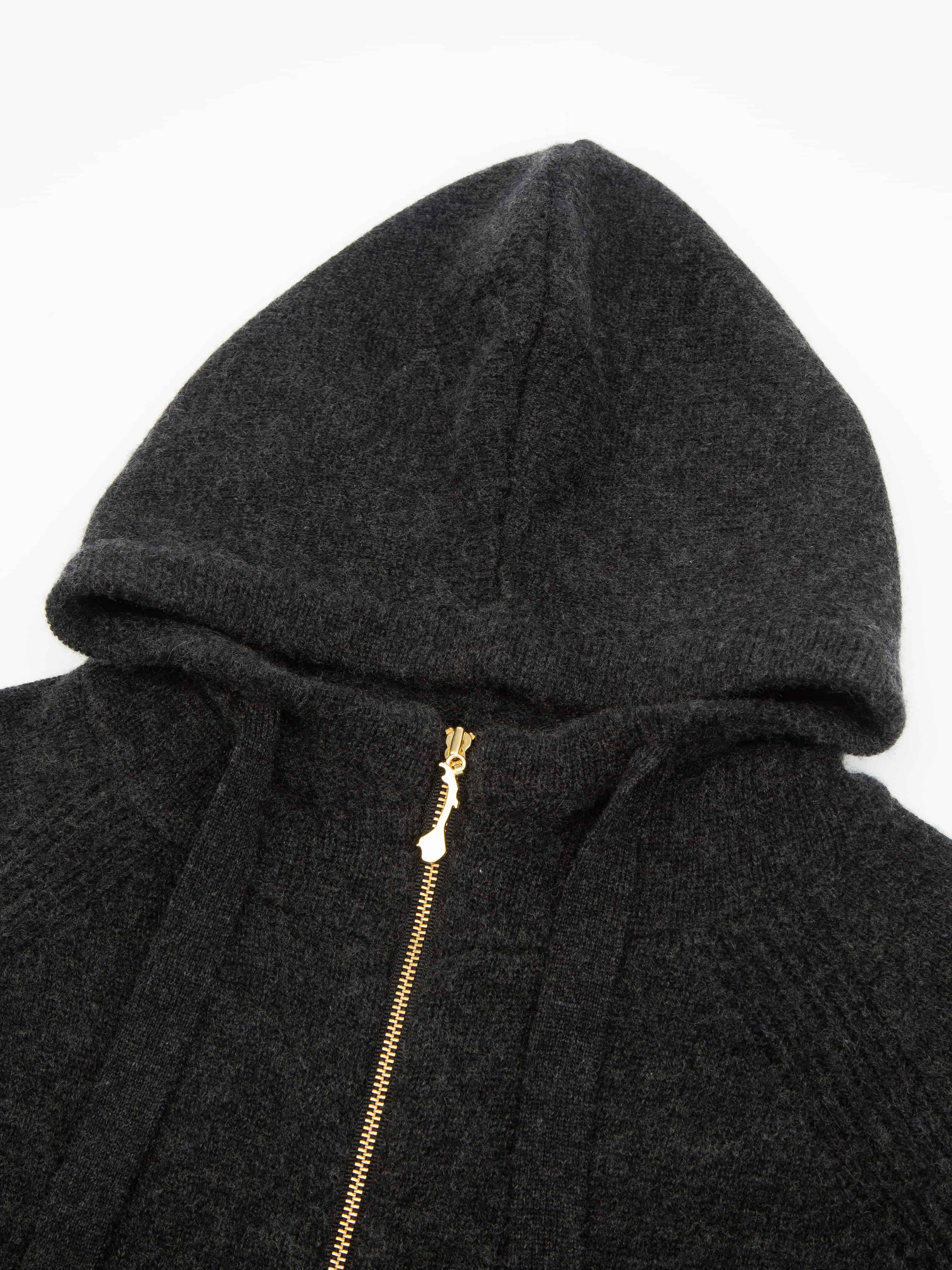 Justatinden Strikkejakke Charcoal Grey