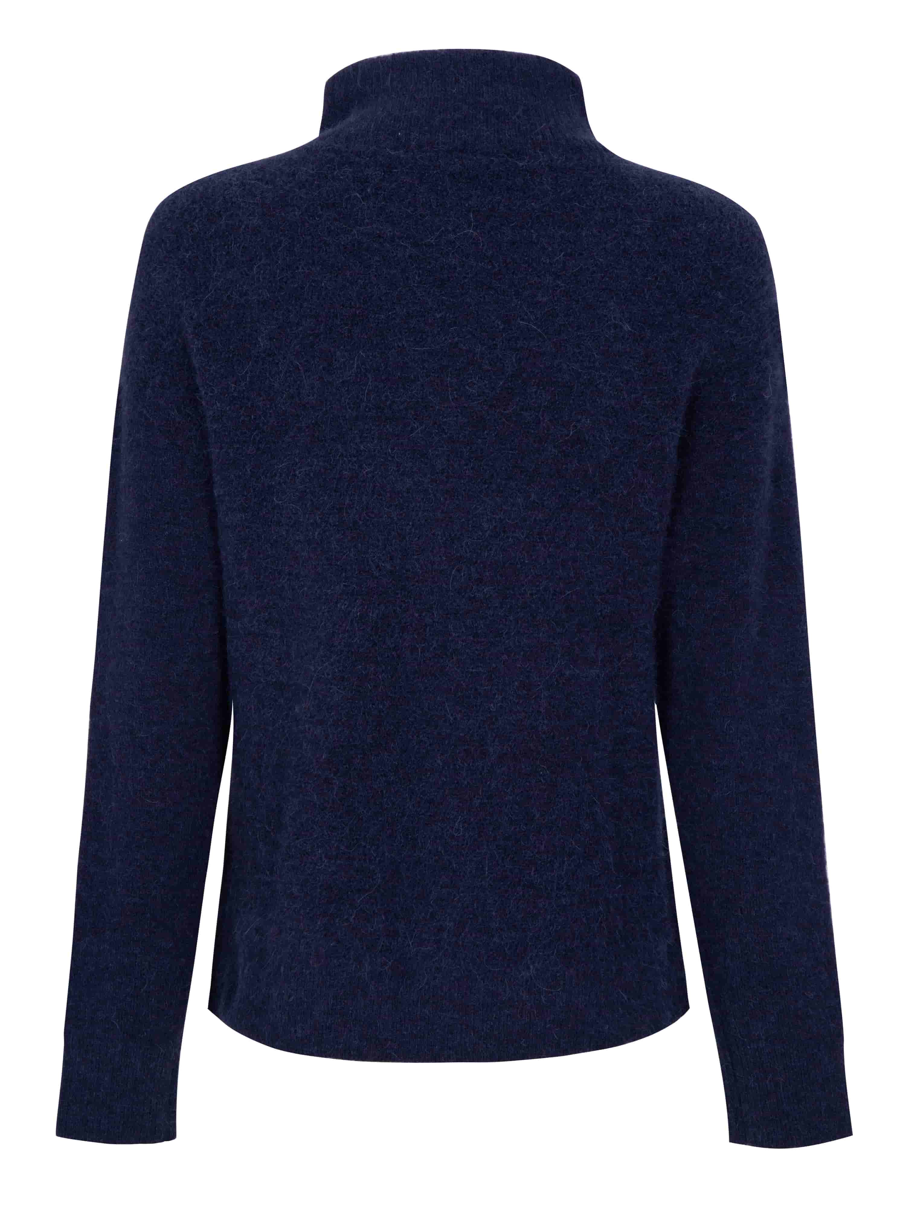 Loen Alpakka Strikkegenser Blue Ink