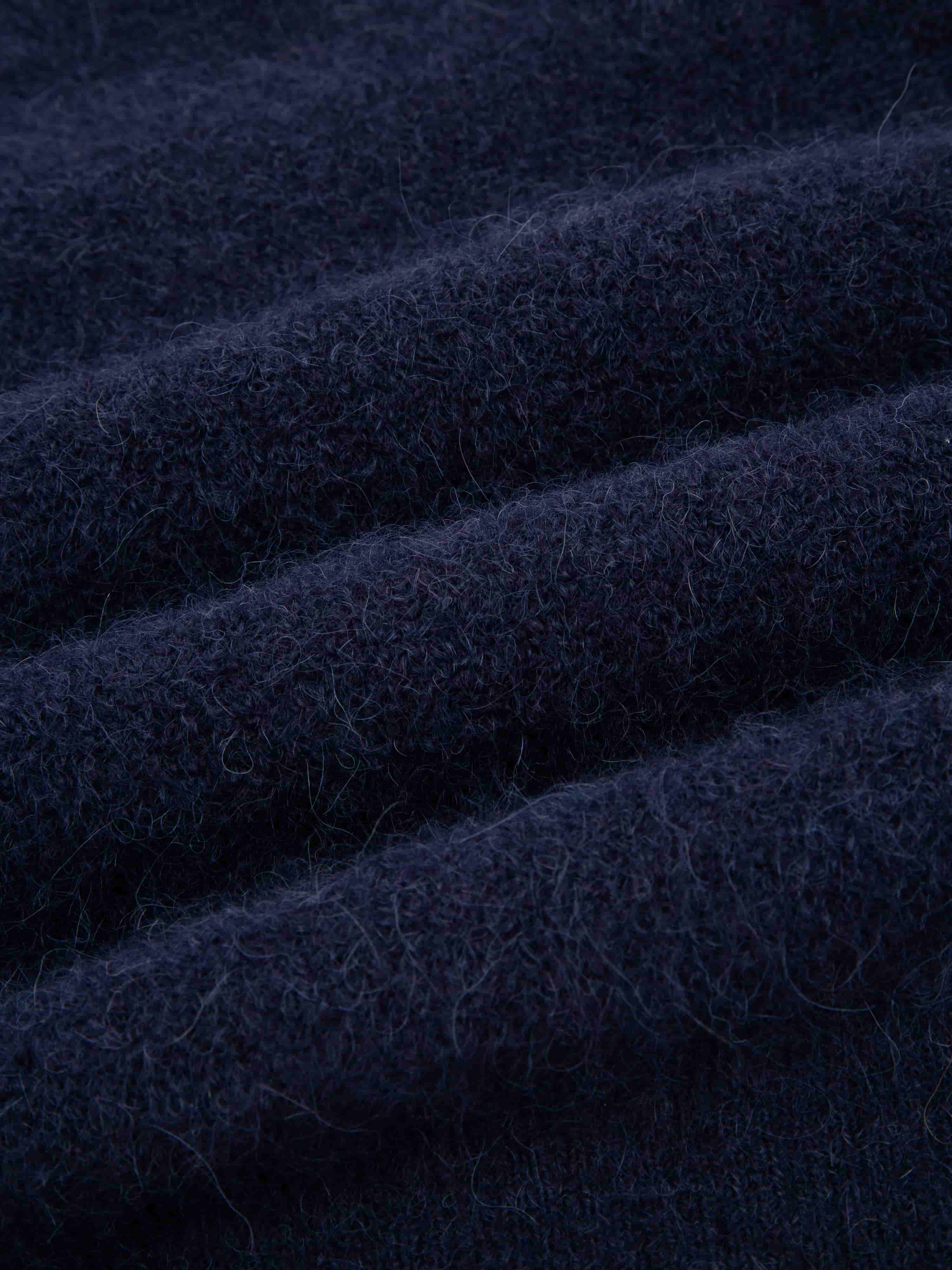 Loen Alpakka Strikkegenser Blue Ink