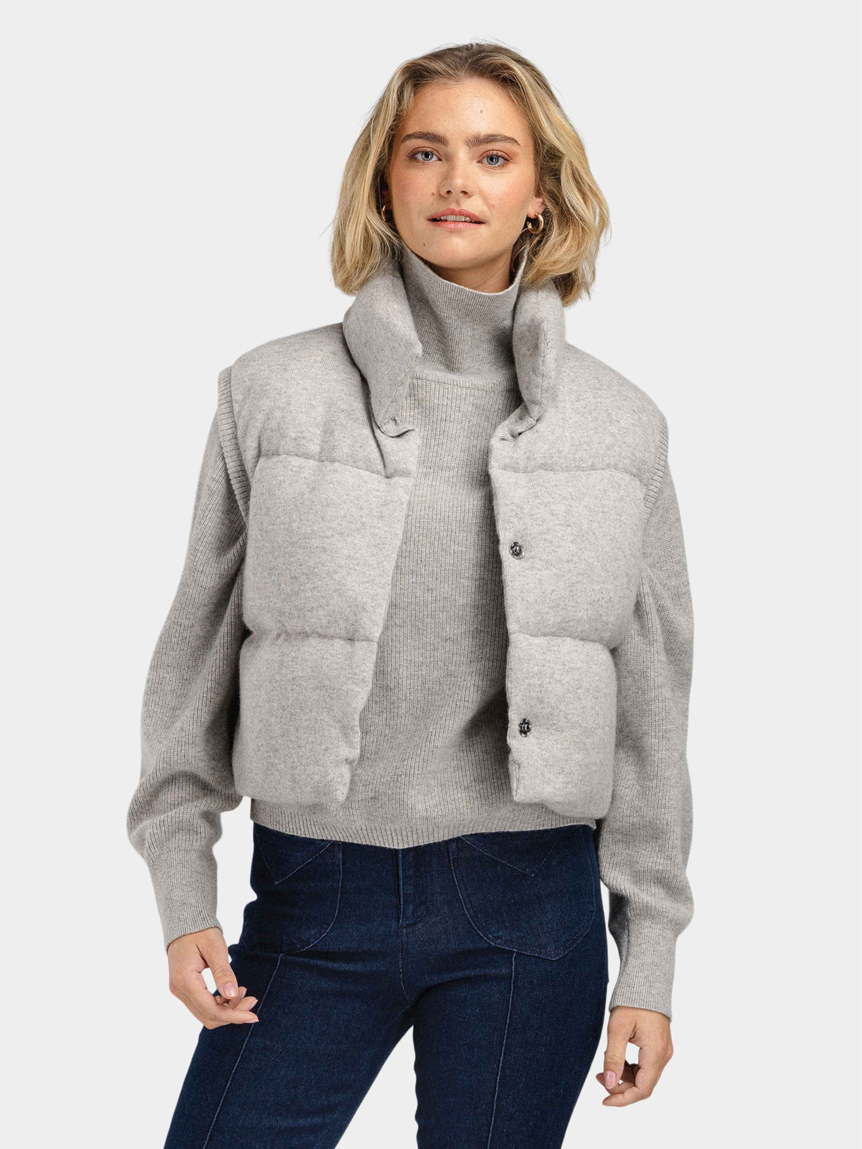 Loftet Kashmir Vest Grey Melange