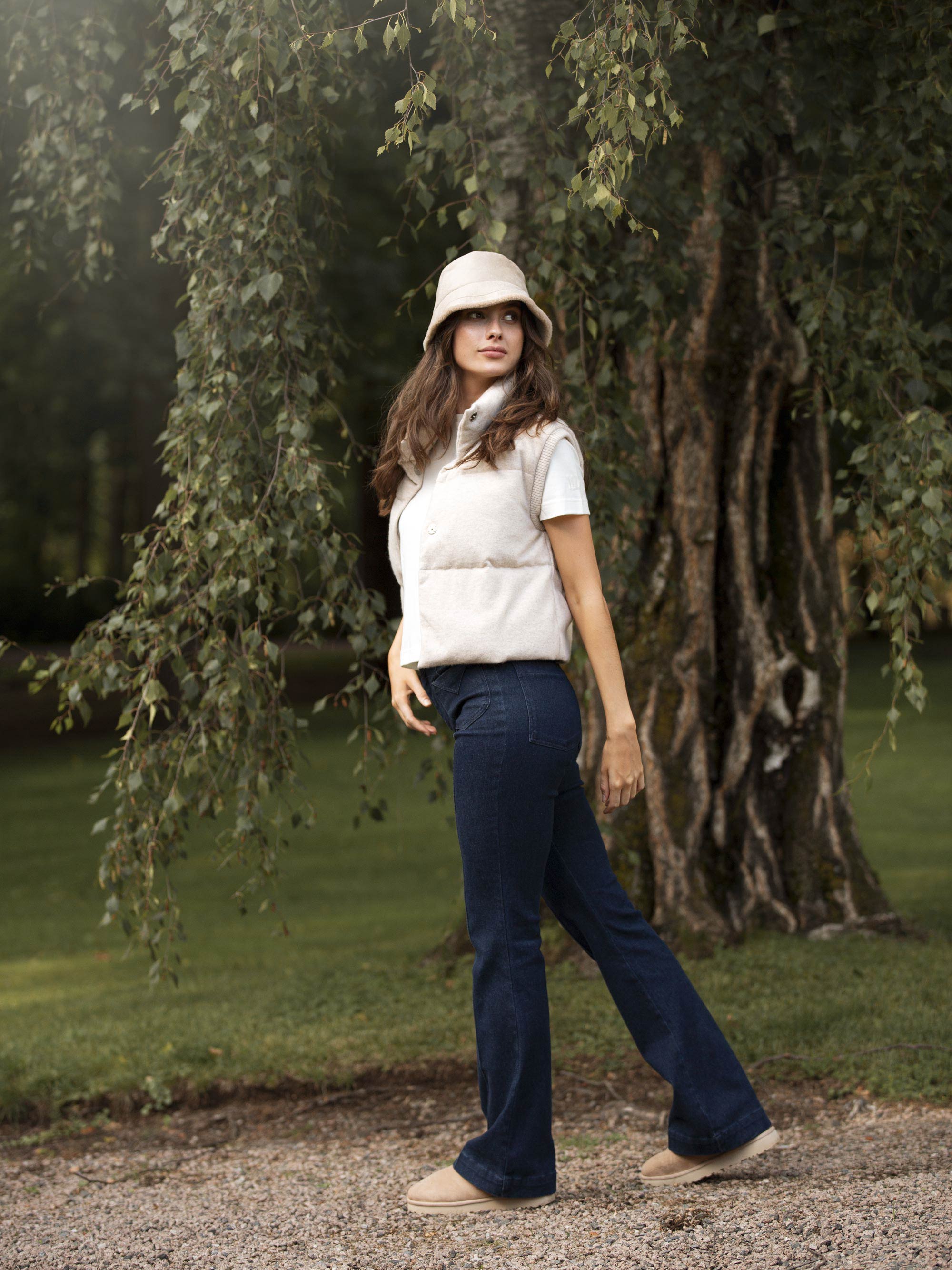 Loftet Kashmir Vest Light Sand Melange