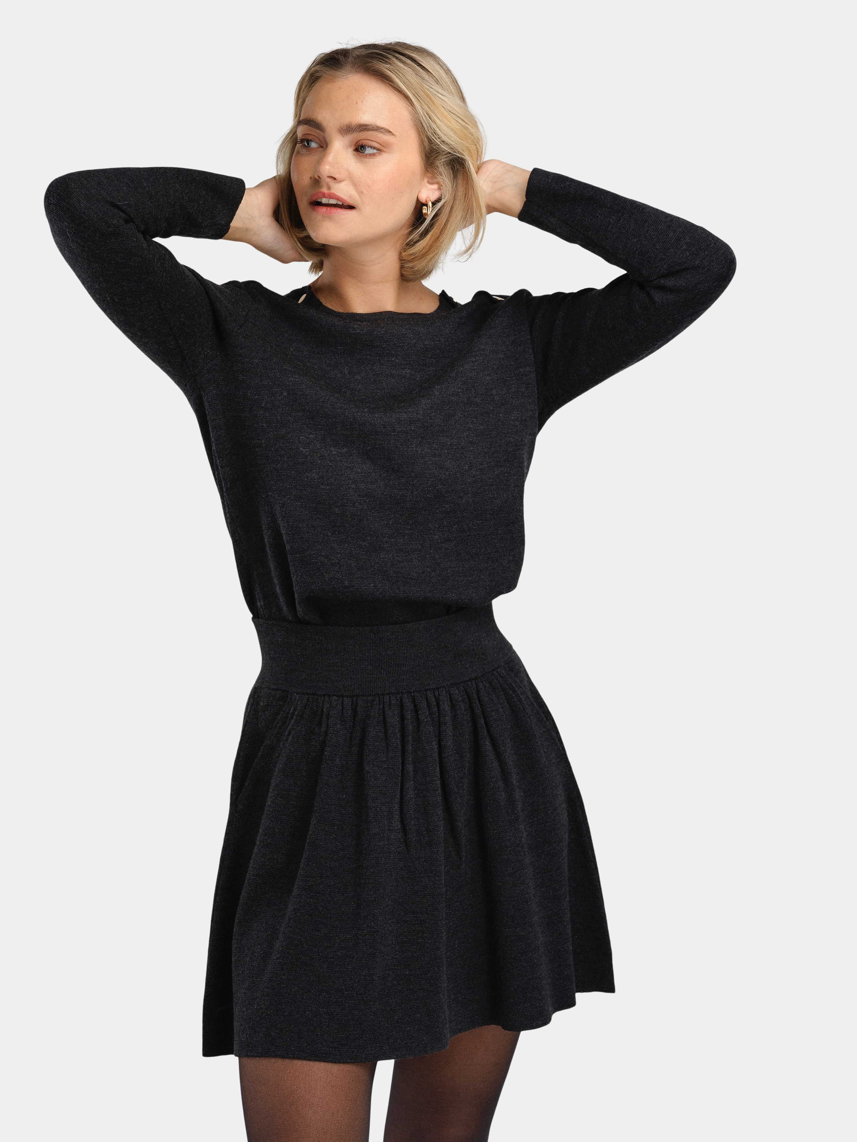 Moltinden Strikket Skjørt  Dark Grey