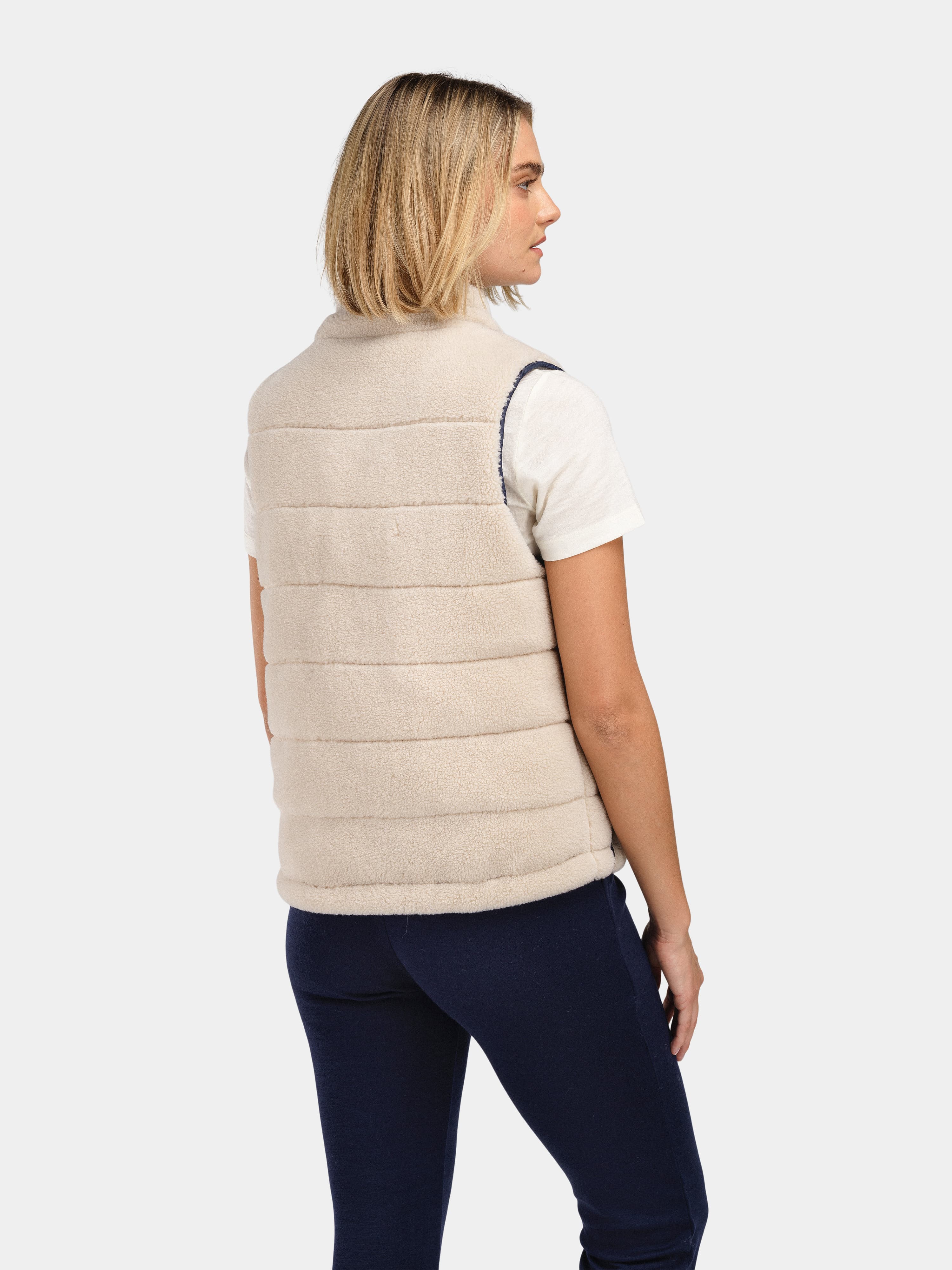 Nusfjord Fleece Vest  Beige