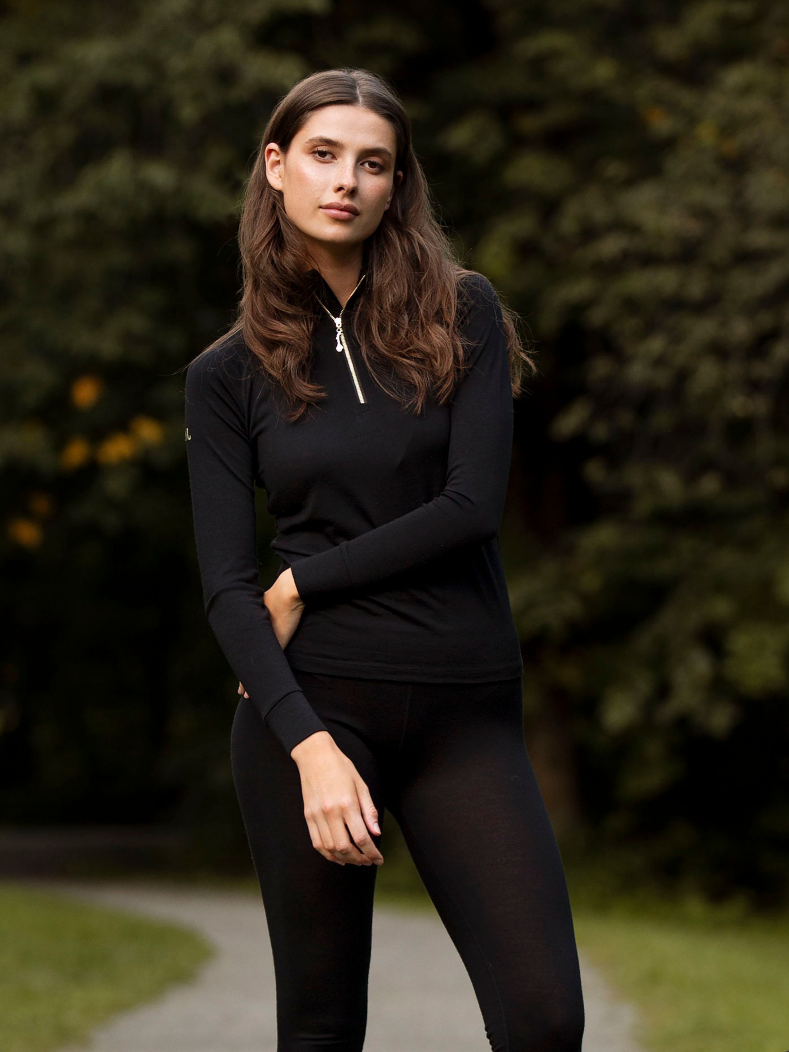 Rena Merino Half-zip Ulltrøye Black