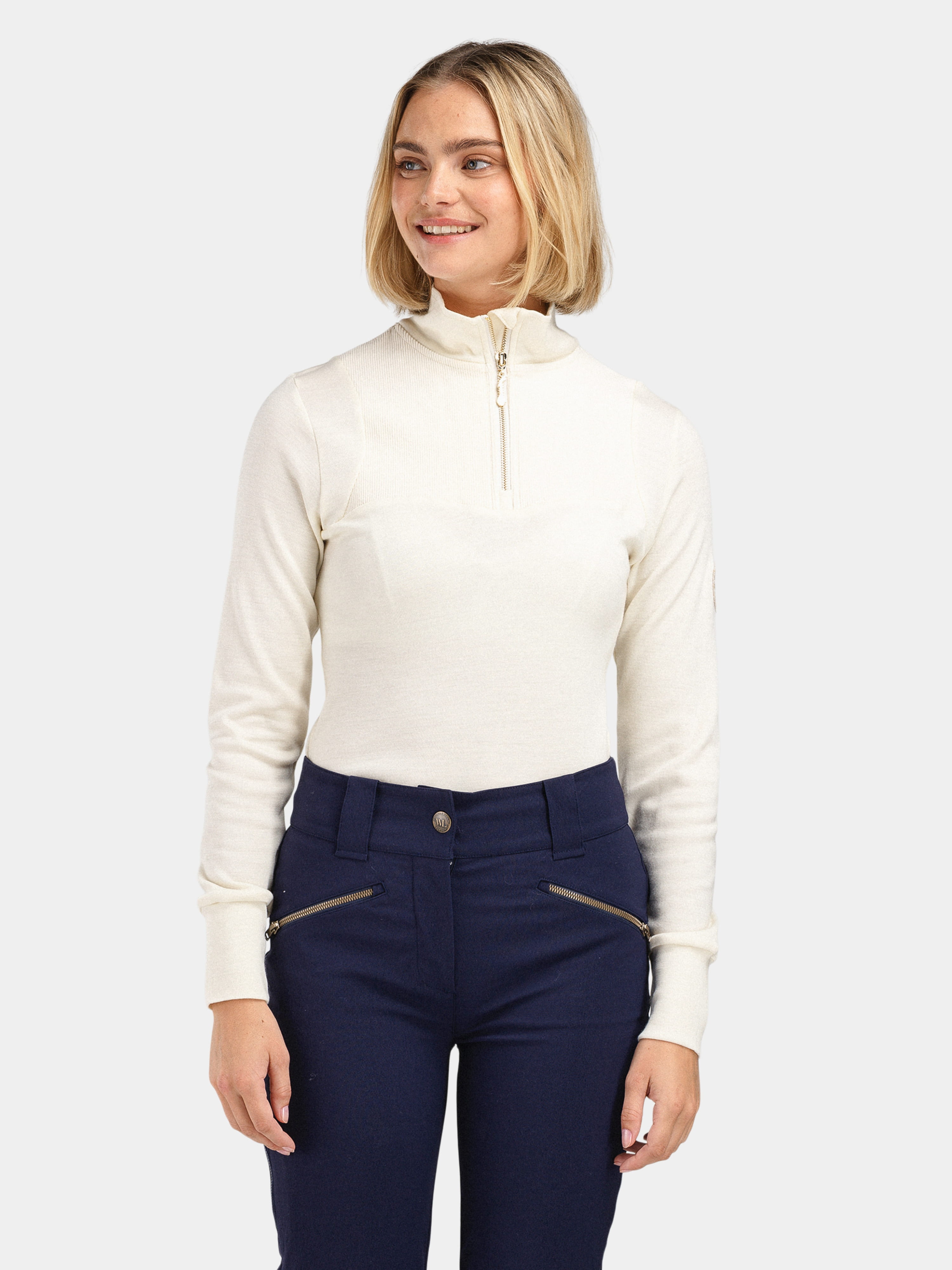 Sirdal Merino Cord Half-zip Snow White