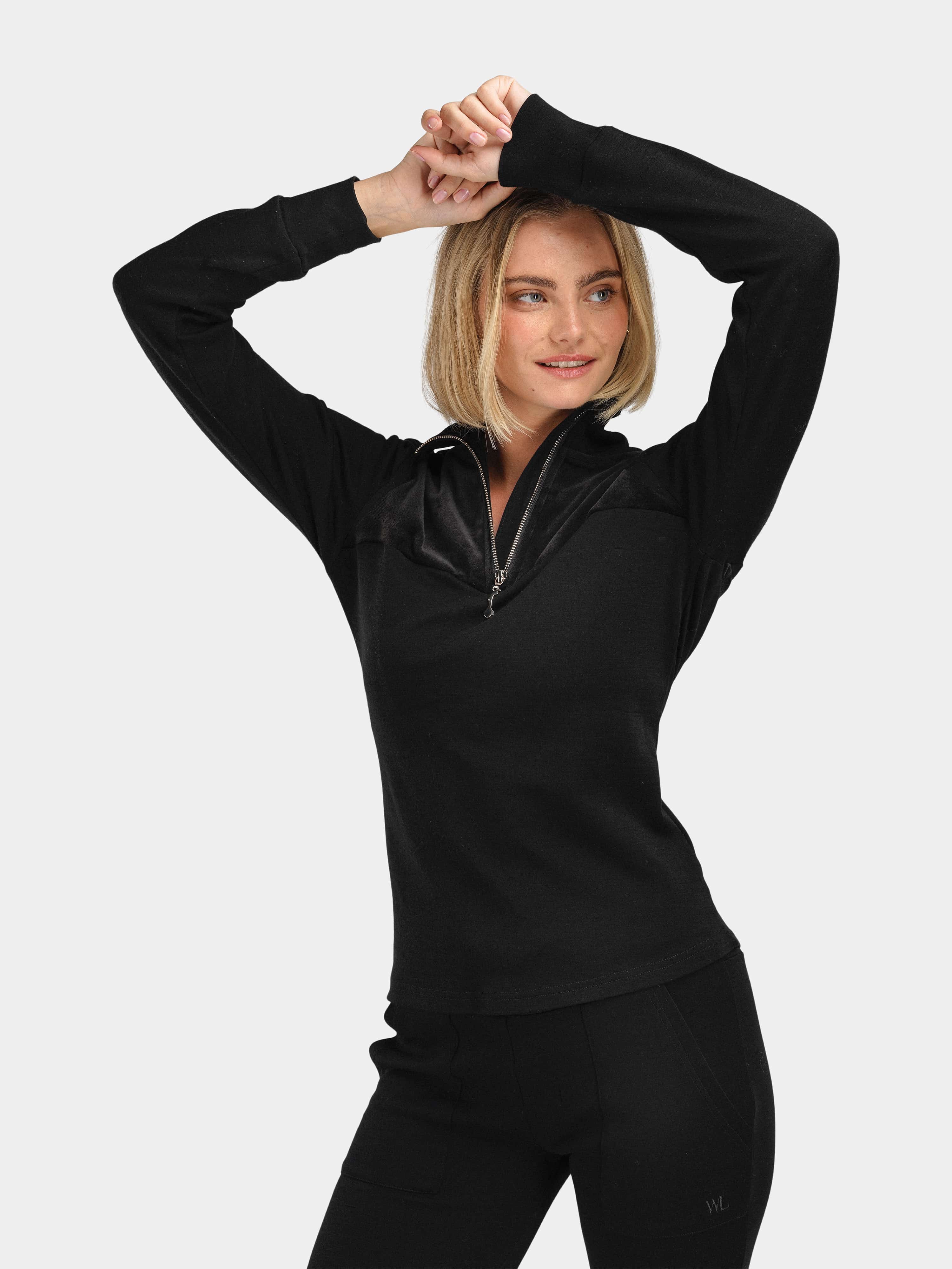 Sirdal Half-zip Ulltrøye Pure Black