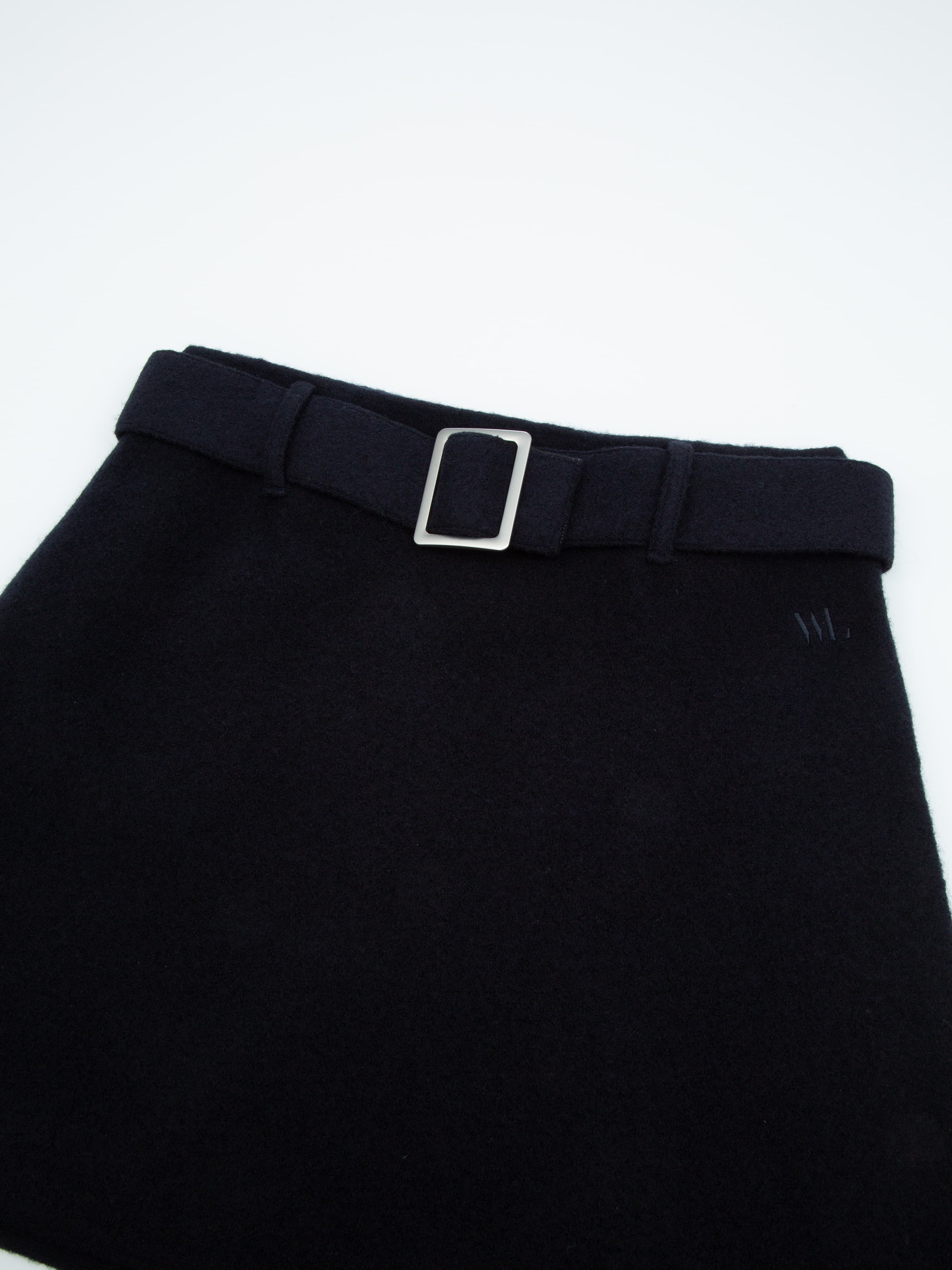 Slettmarkpiggen Buclé Skjørt Dark Blue