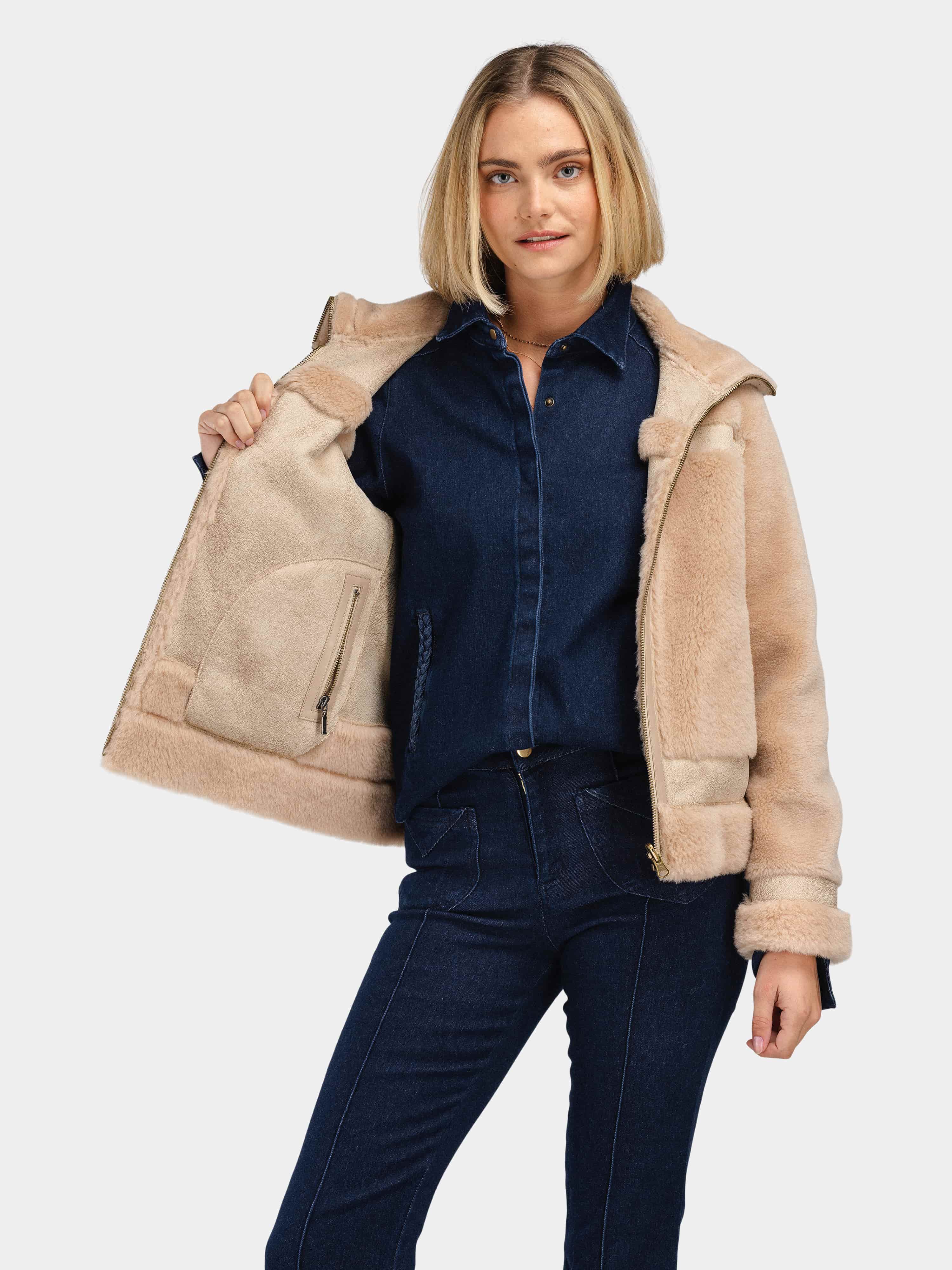 Solveggen Pilé Jakke Champagne