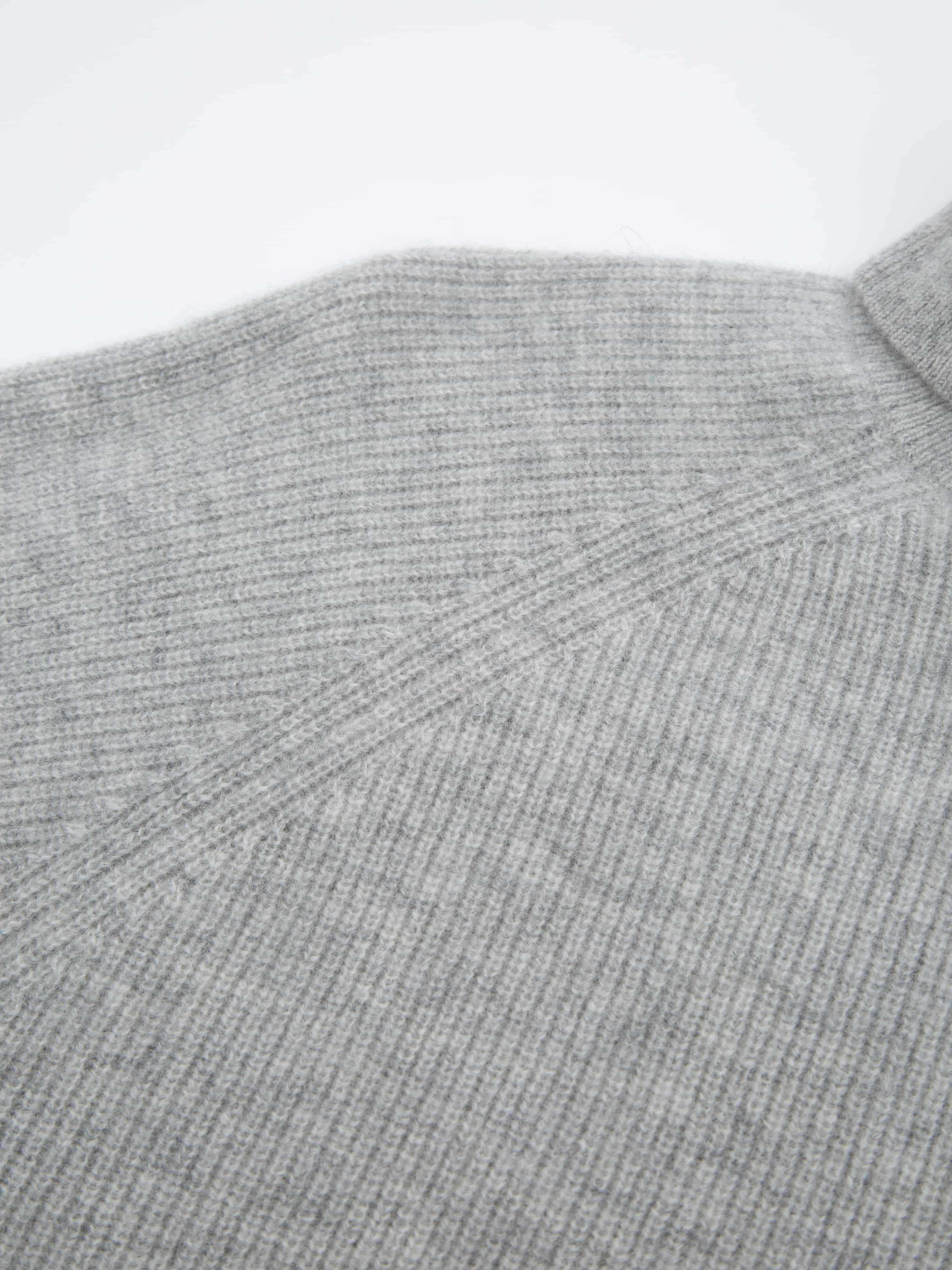 Stortoppen Høyhalset Kashmirgenser Grey Melange