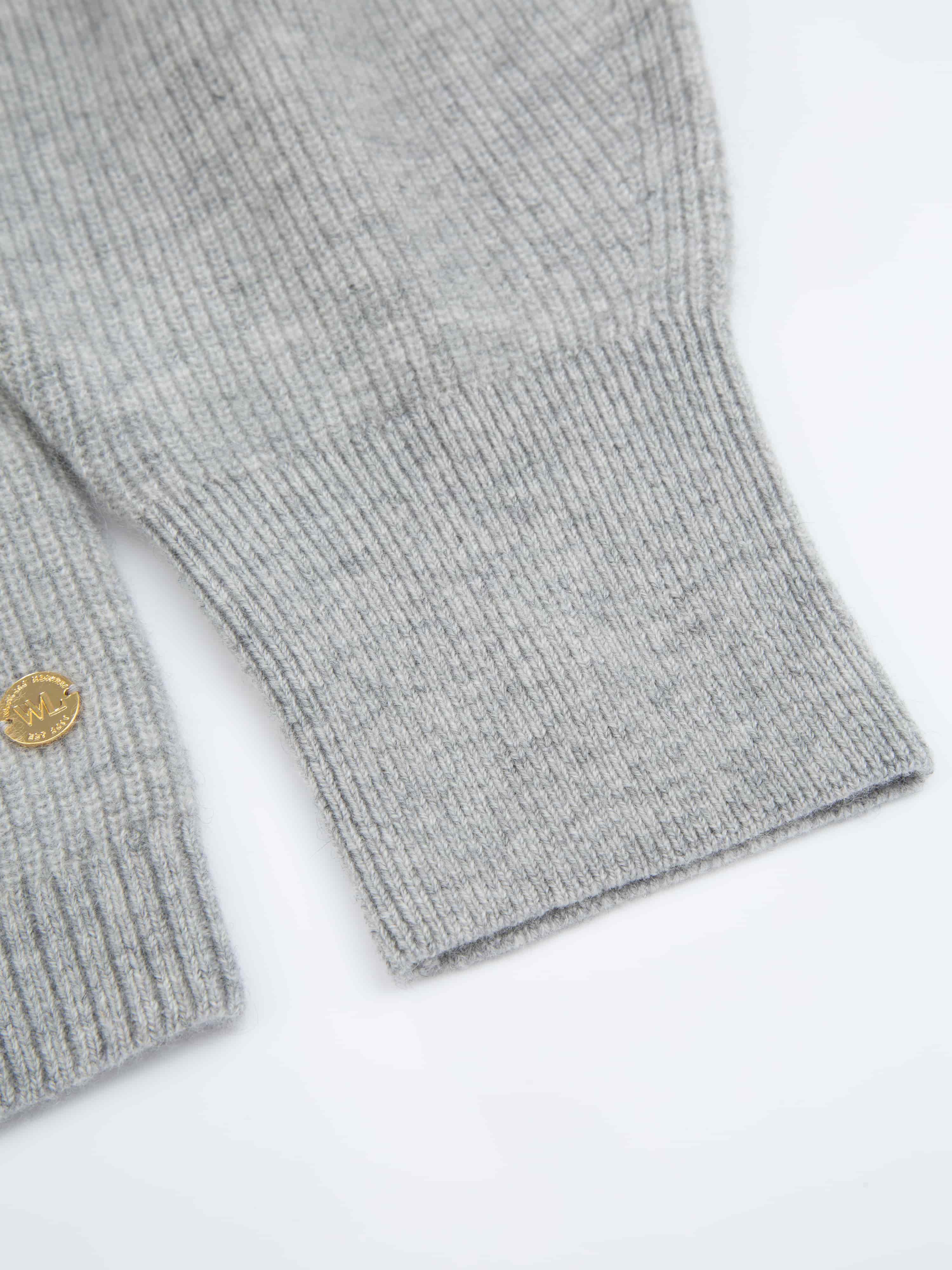 Stortoppen Høyhalset Kashmirgenser Grey Melange