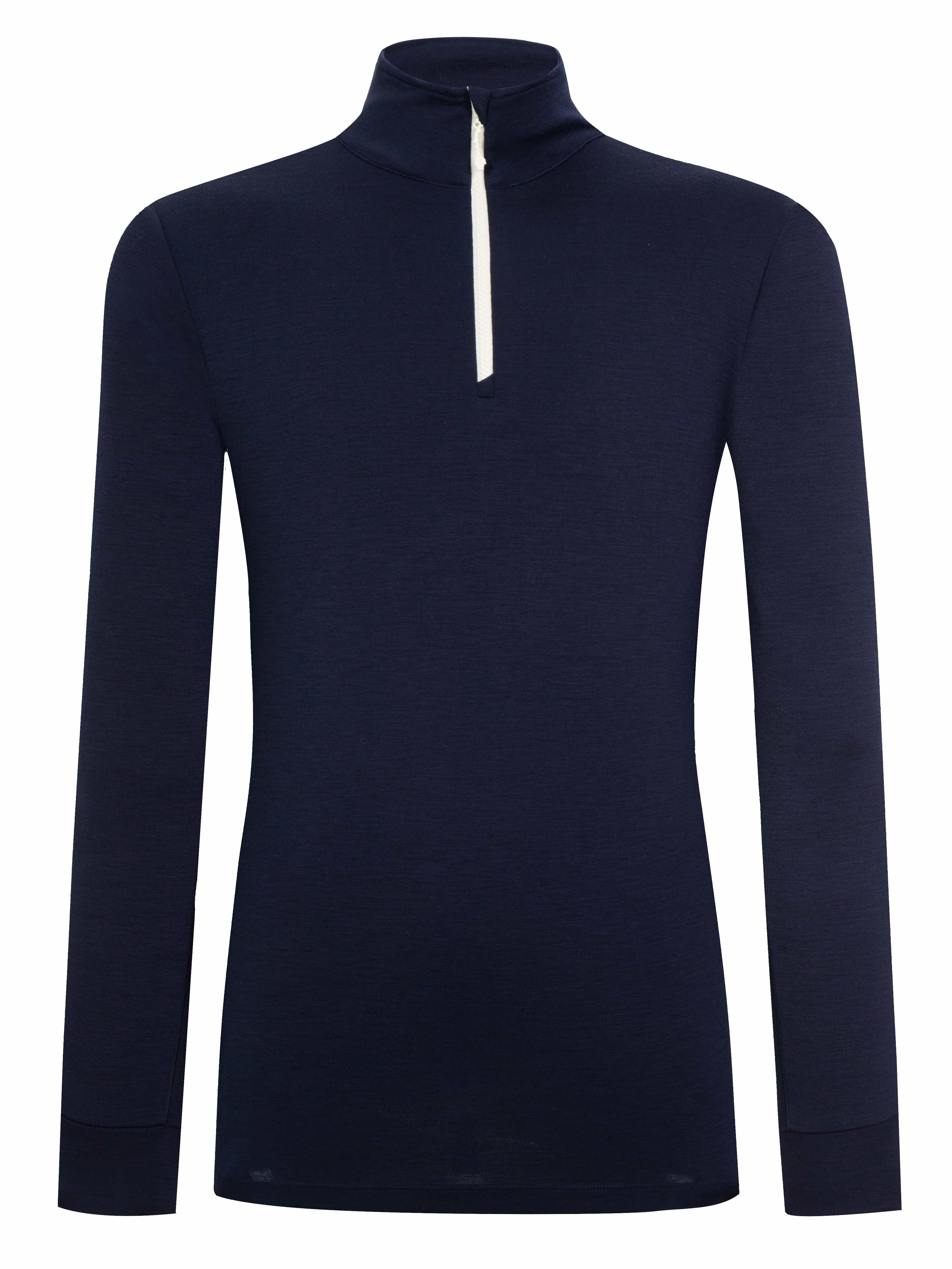 Filefjell Merino Half-zip Blue Ink