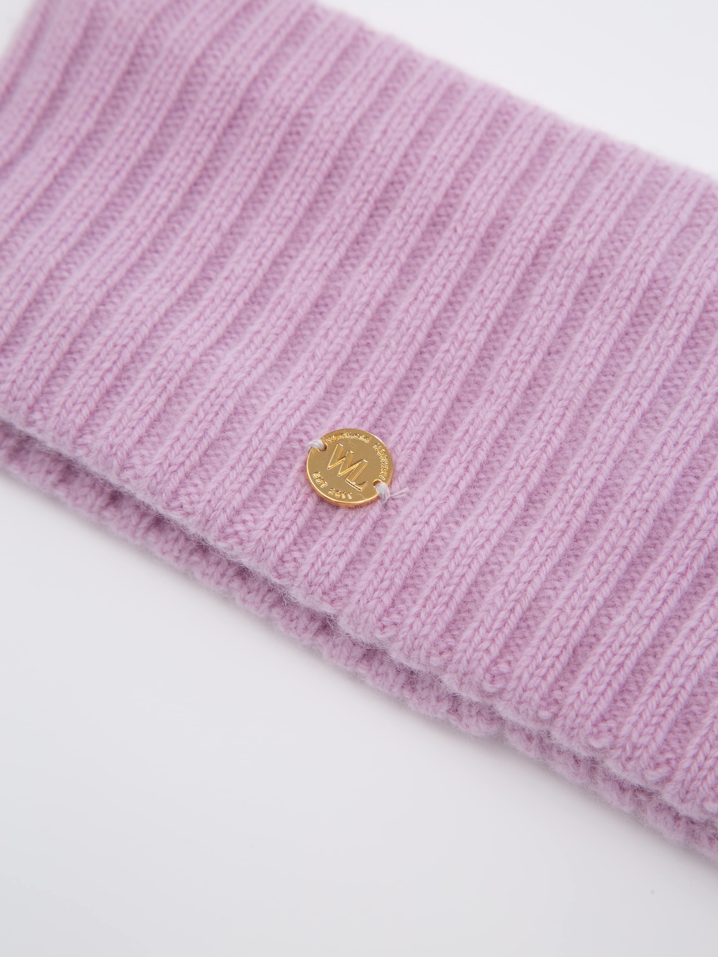 Stryn Strikket Pannebånd Ice Pink