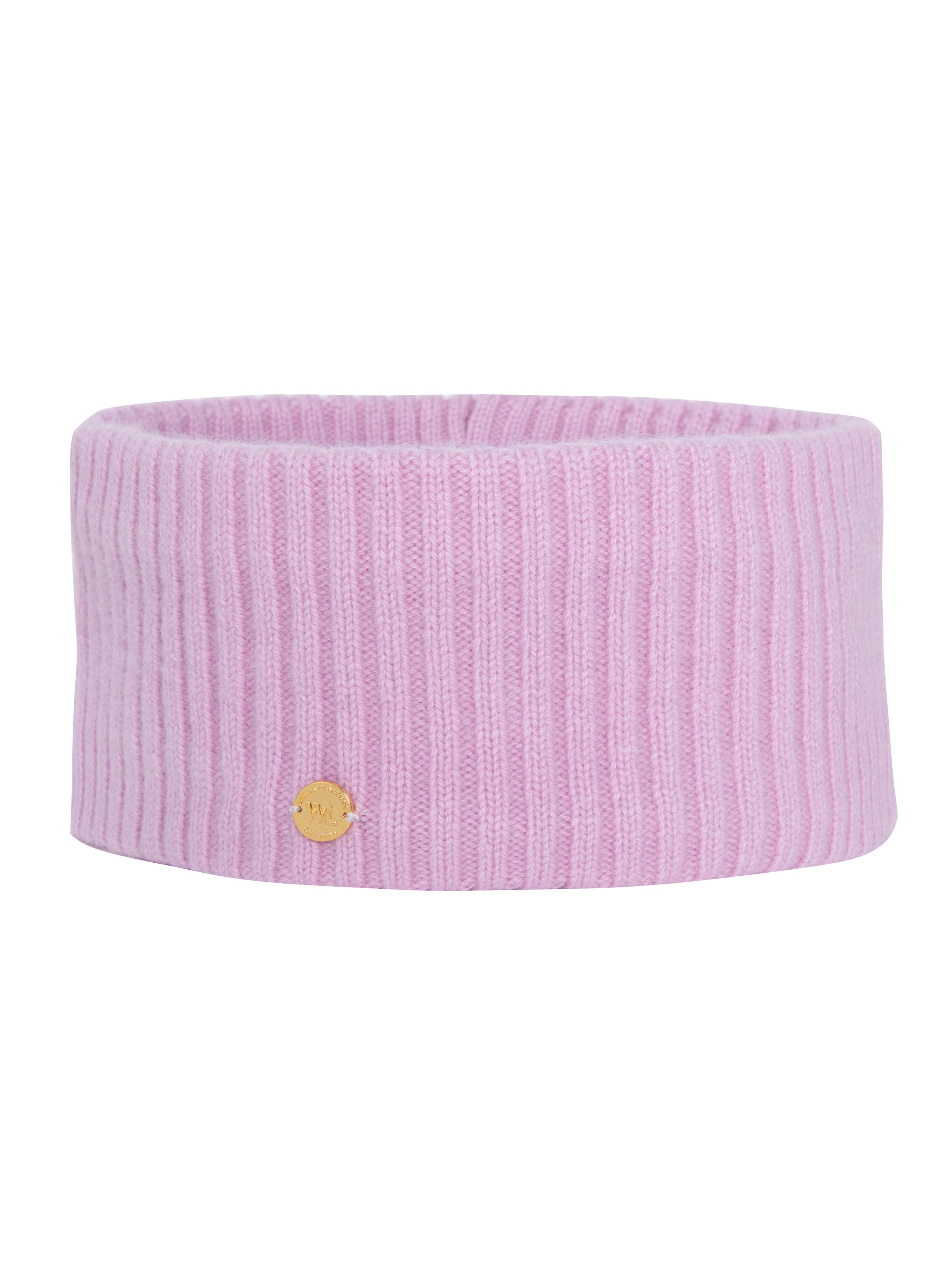 Stryn Strikket Pannebånd Ice Pink