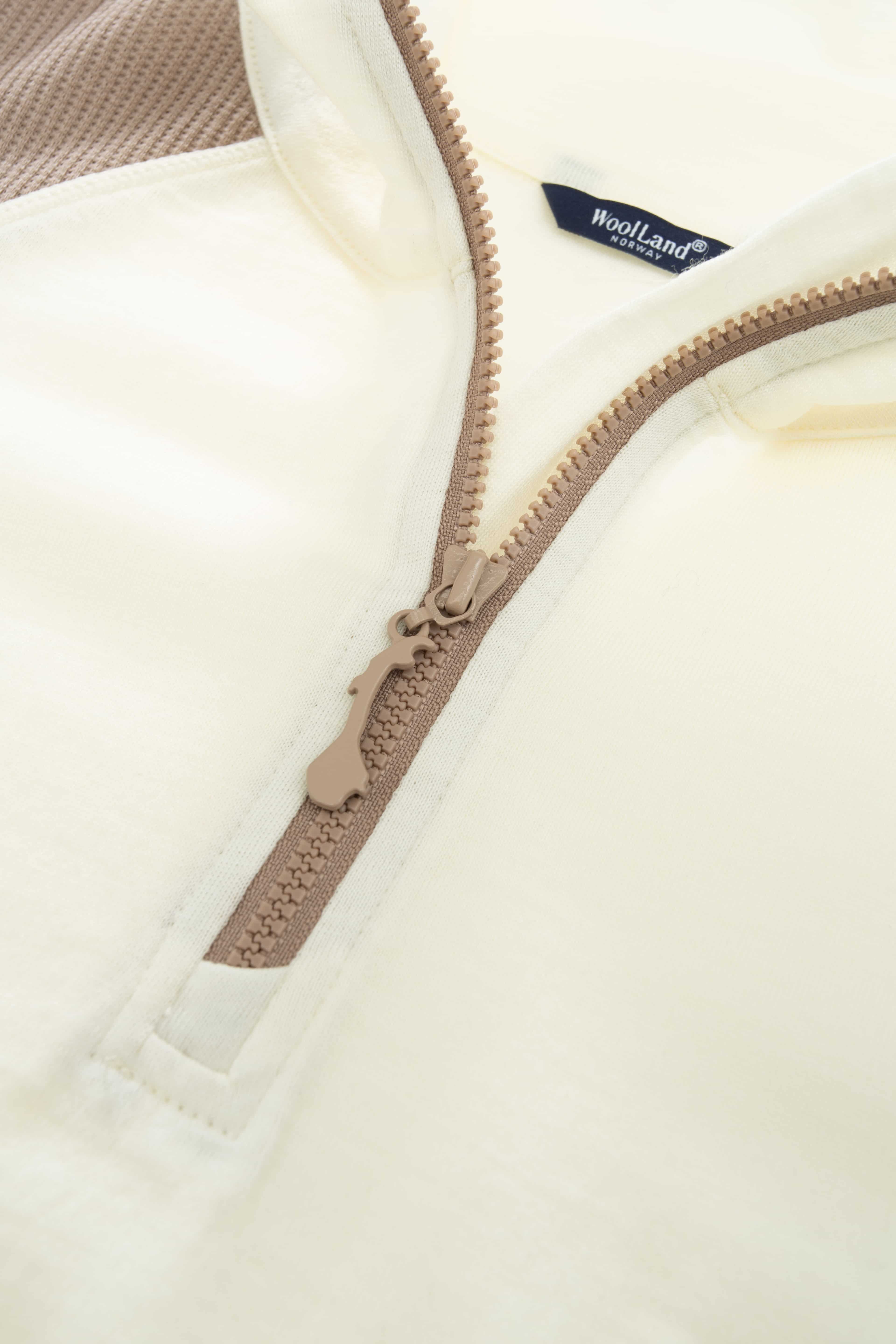 Hilleknuten Half-zip Ulltrøye Driftwood