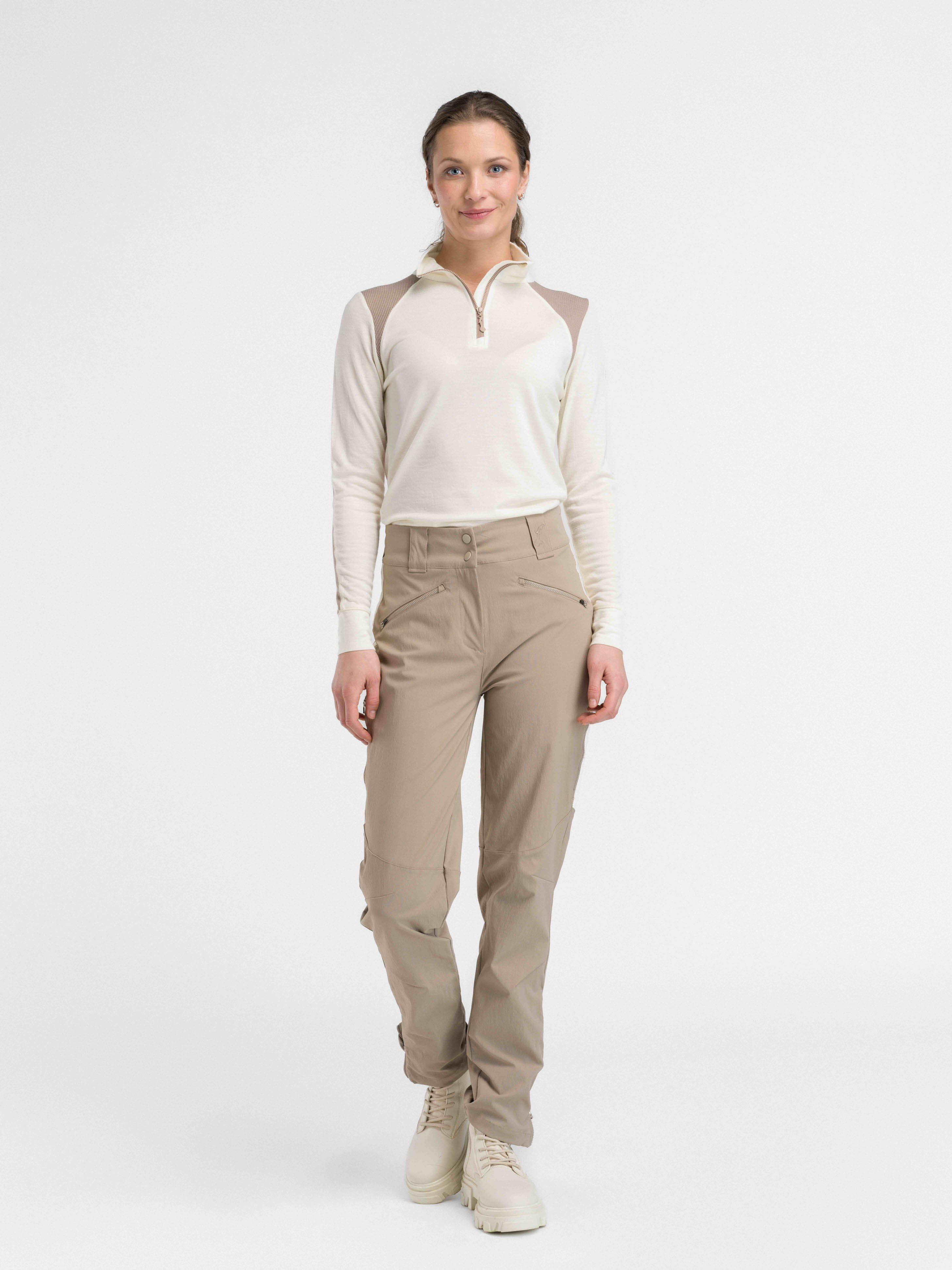 Hilleknuten Half-zip Ulltrøye Driftwood