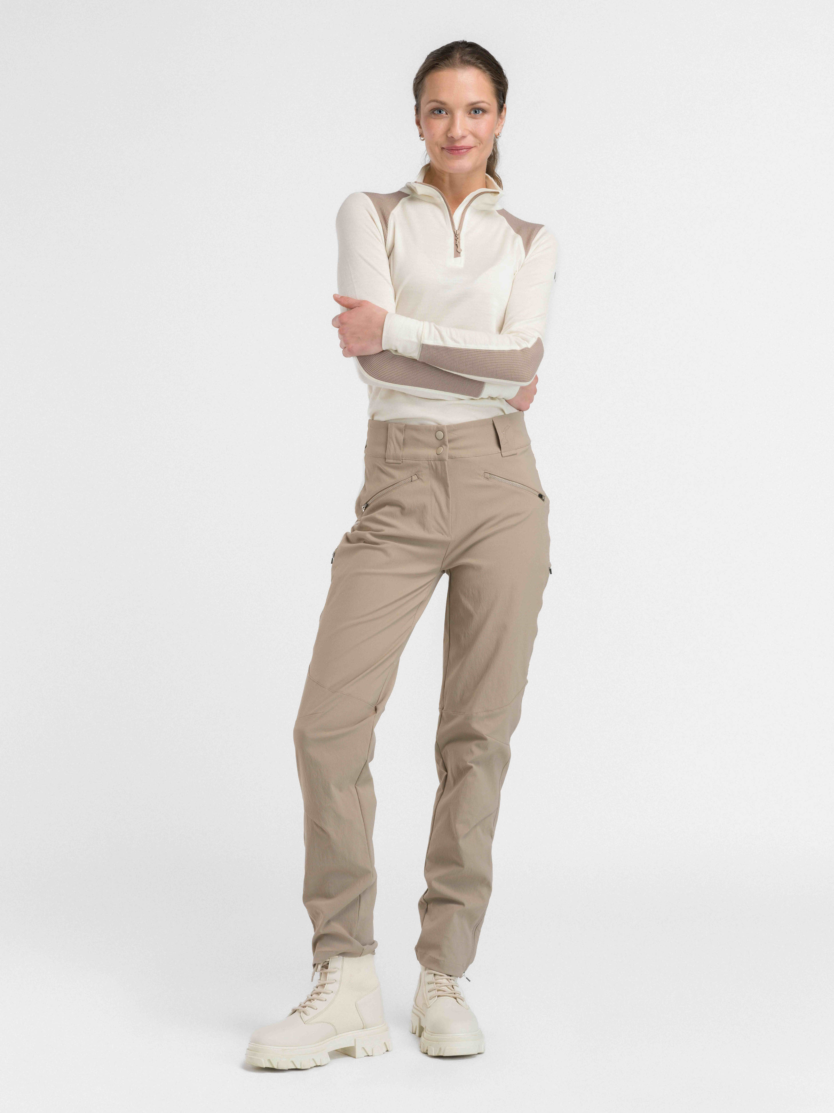 Hilleknuten Half-zip Ulltrøye Driftwood