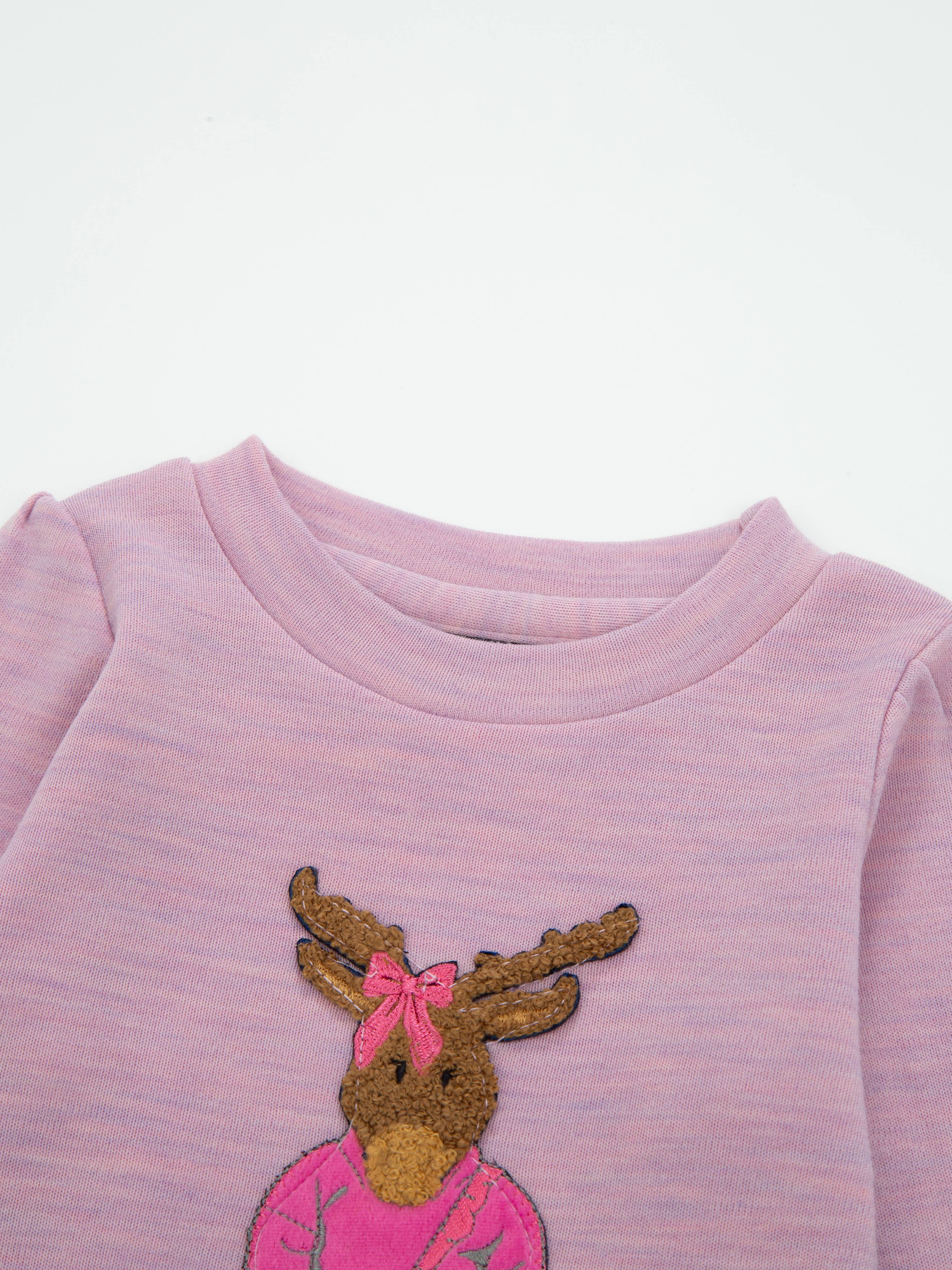 Dovre Merino Ullbody 0-3 år Light Pink Melange