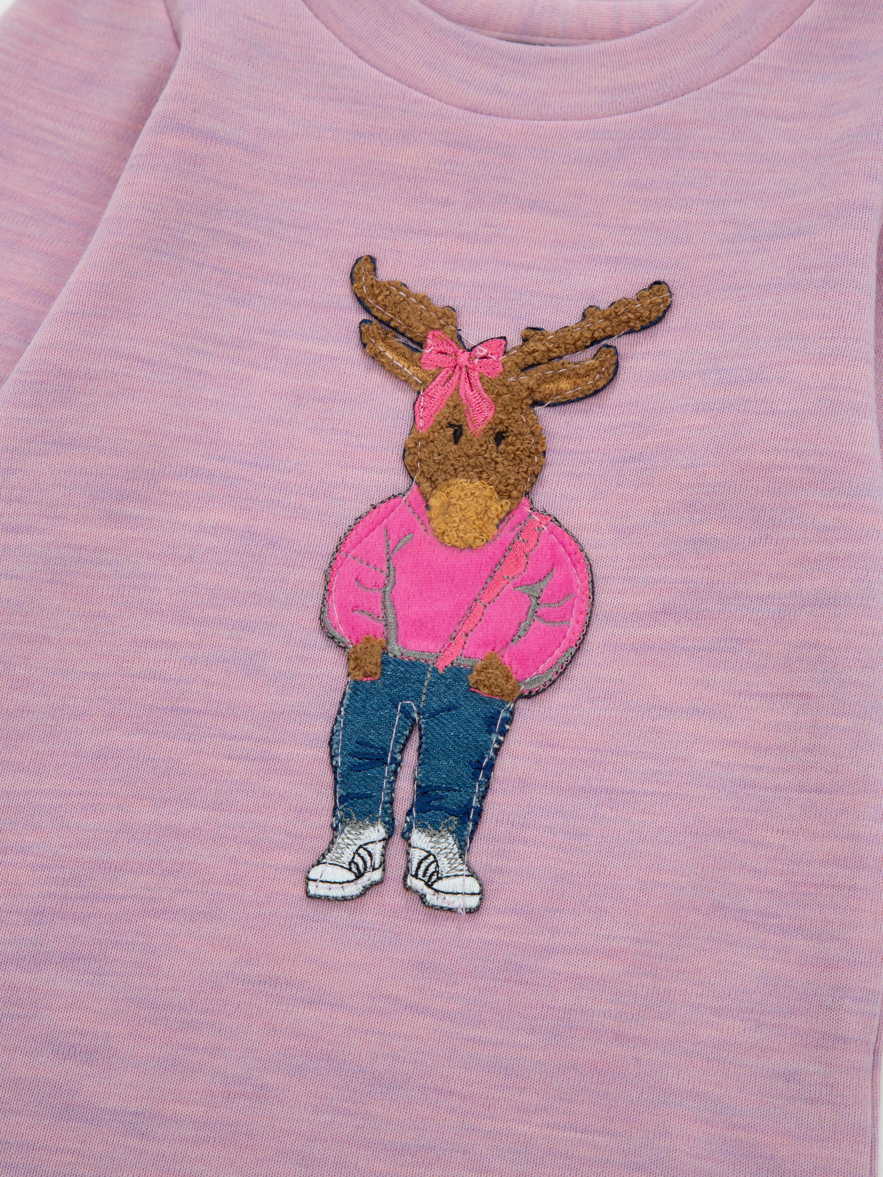 Dovre Merino Ullbody 0-3 år Light Pink Melange