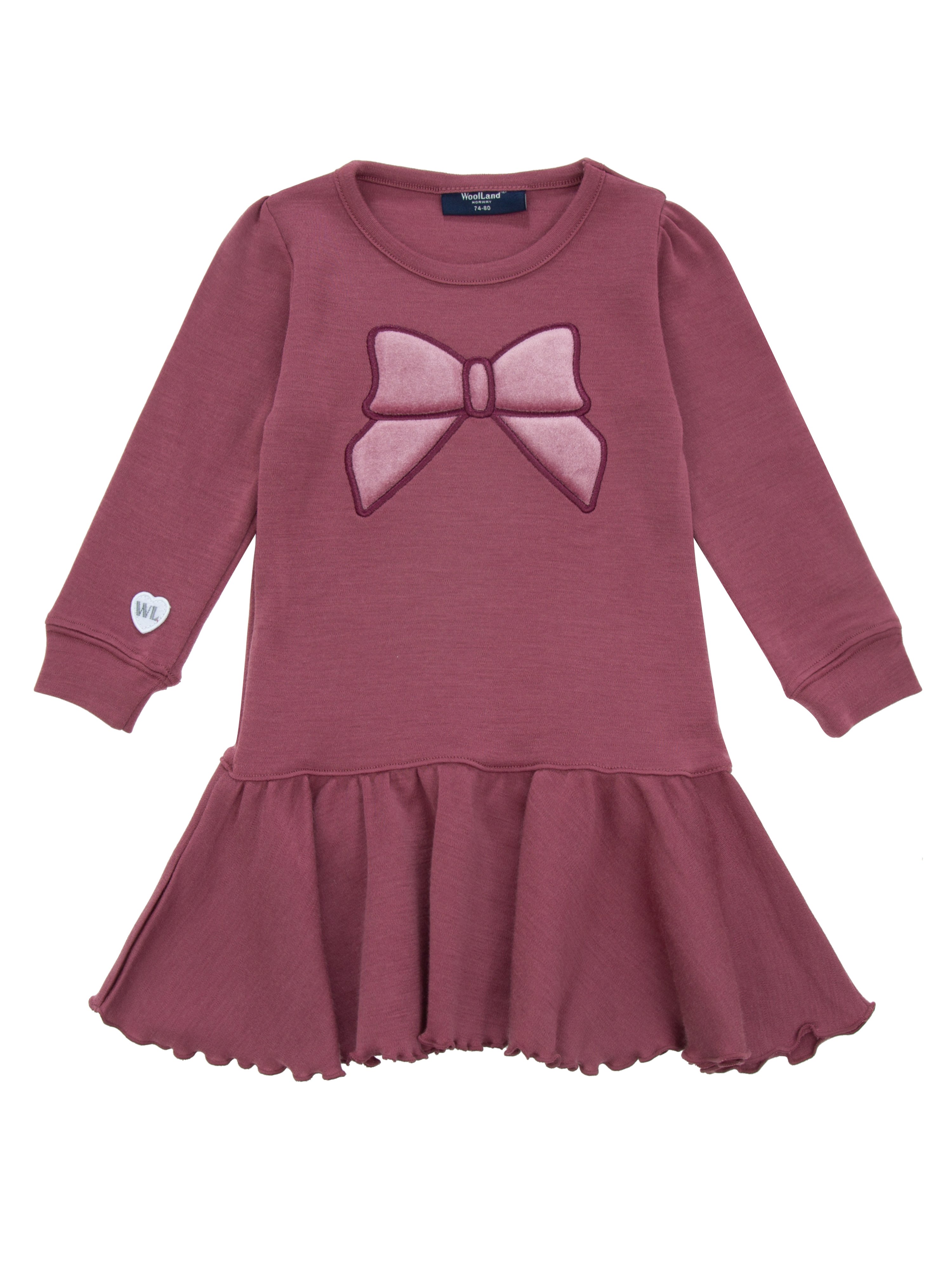 Fåberg Merino Ullkjole 0-3 år Dark Blush