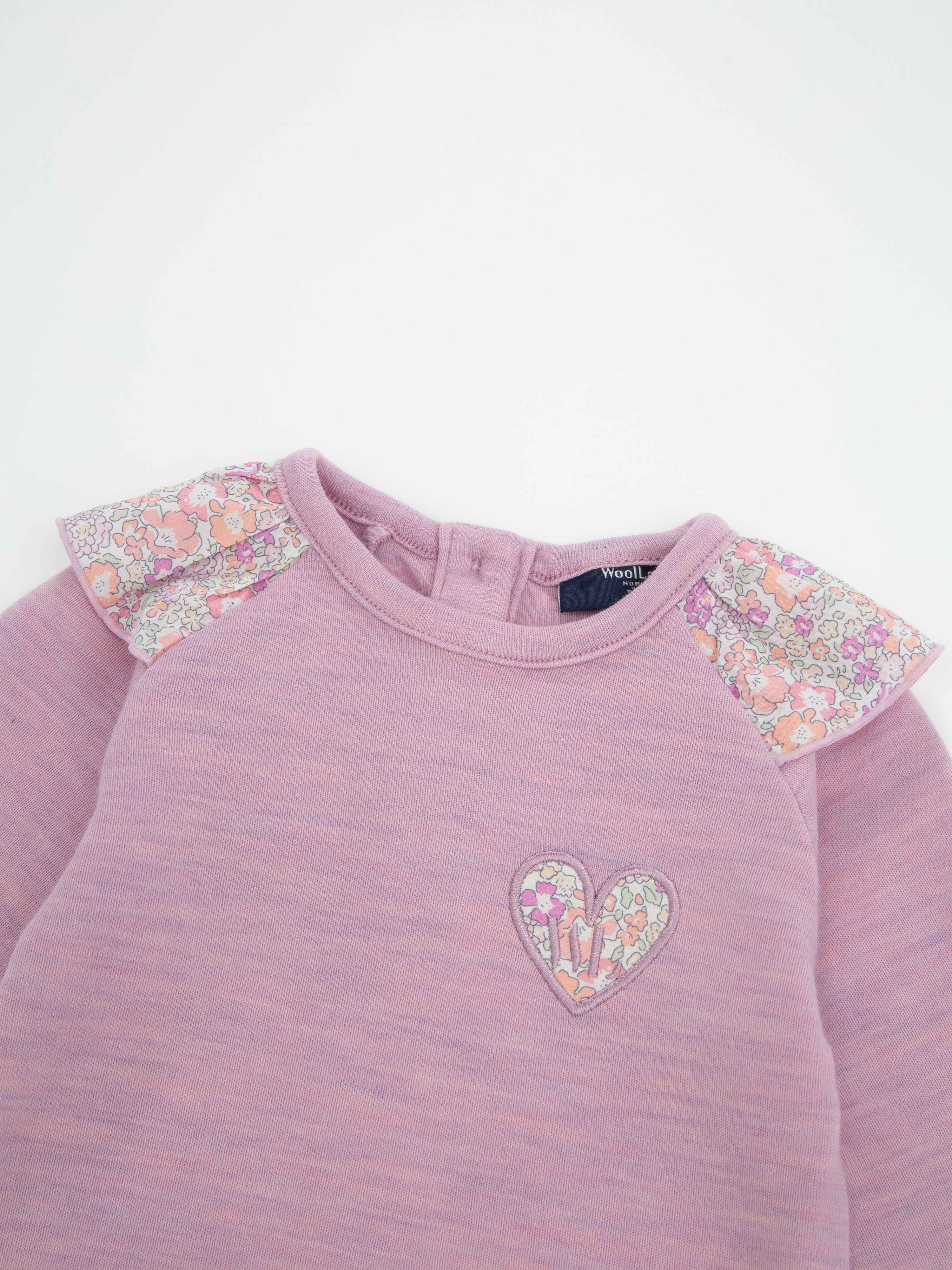 Farsund Merino Ullbody 0-3 år Light Pink Melange