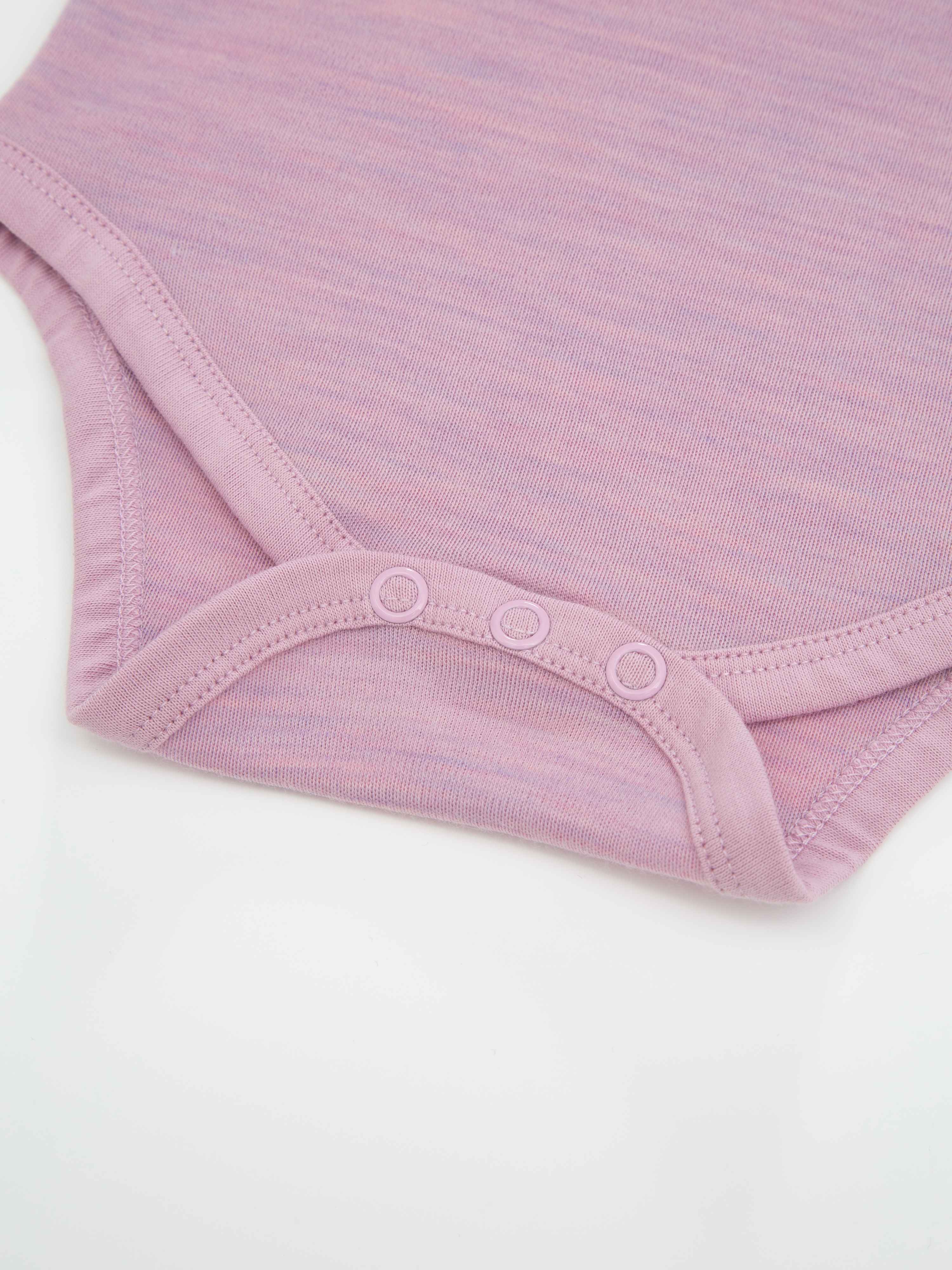 Farsund Merino Ullbody 0-3 år Light Pink Melange