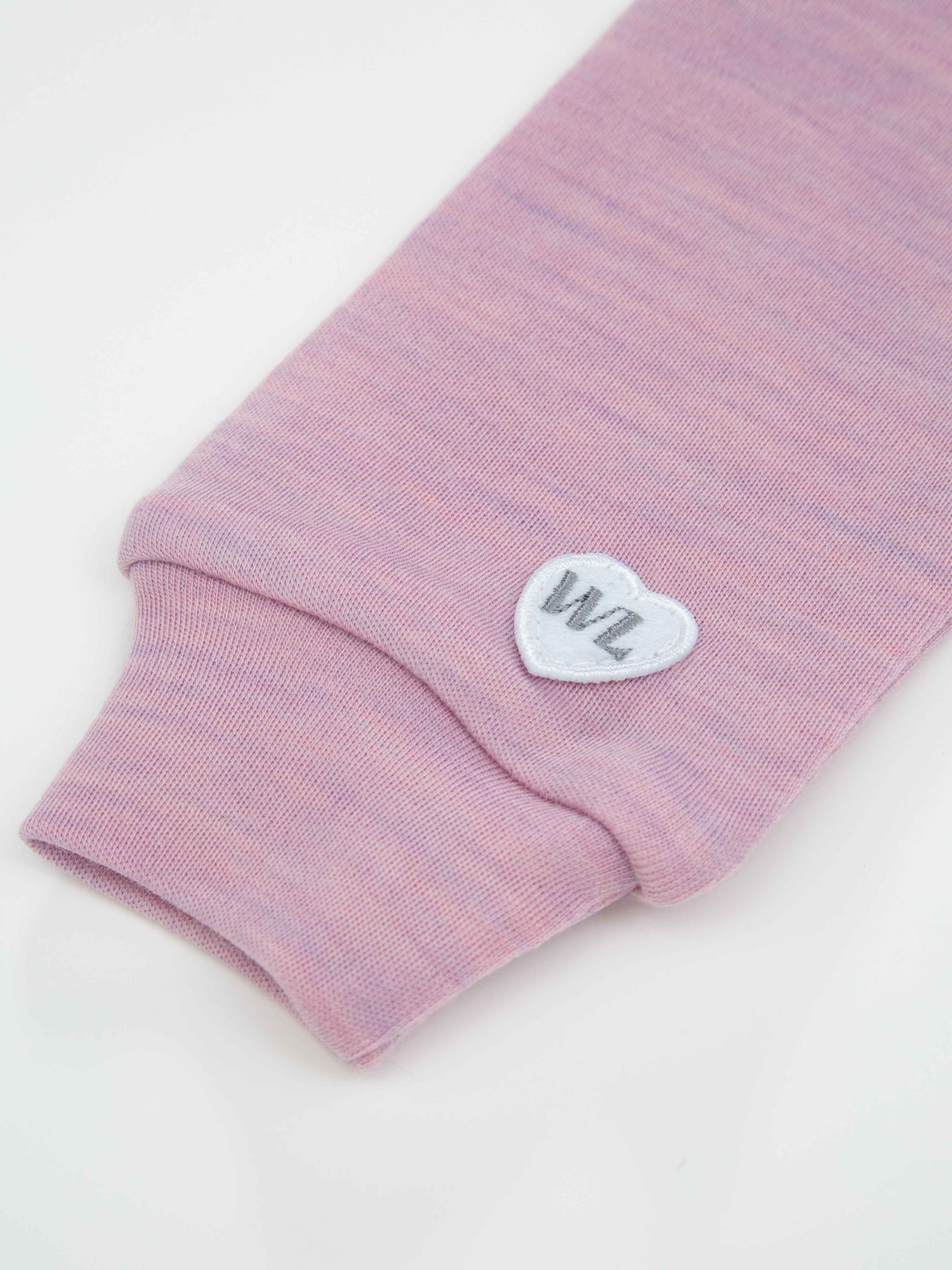 Farsund Merino Ullbody 0-3 år Light Pink Melange