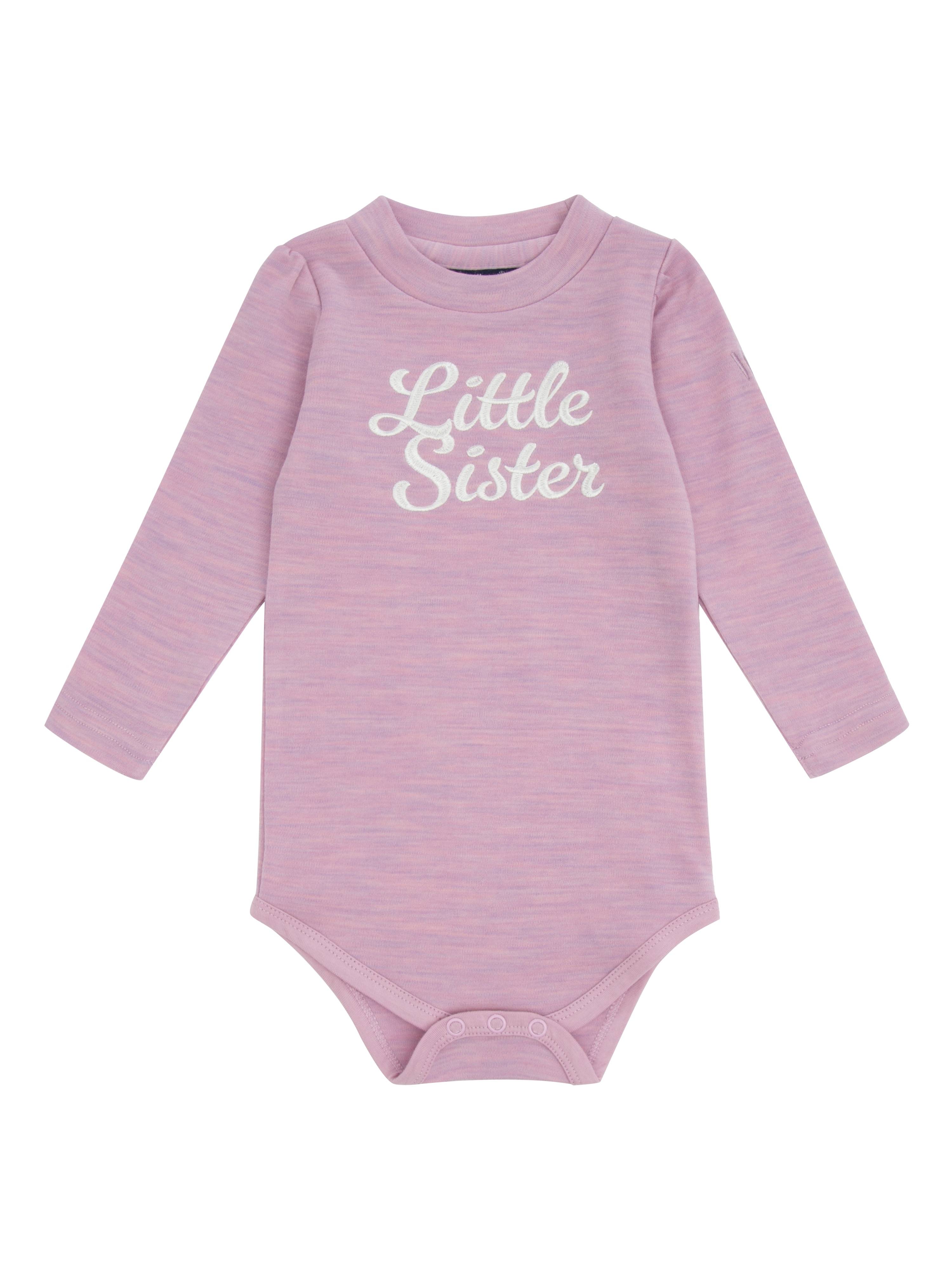 Fjærland Merino Ullbody 0-3 år Light Pink Melange