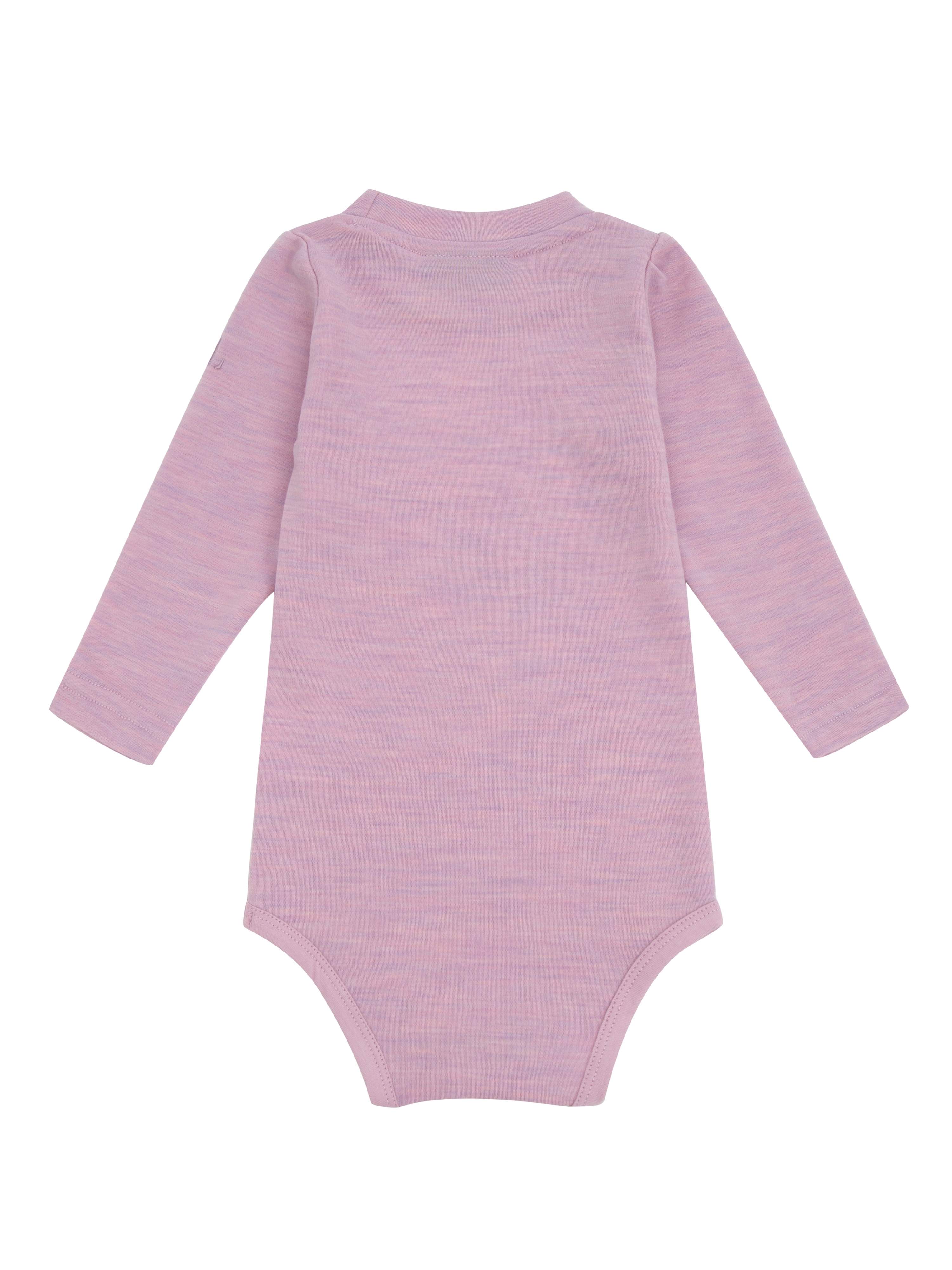 Fjærland Merino Ullbody 0-3 år Light Pink Melange