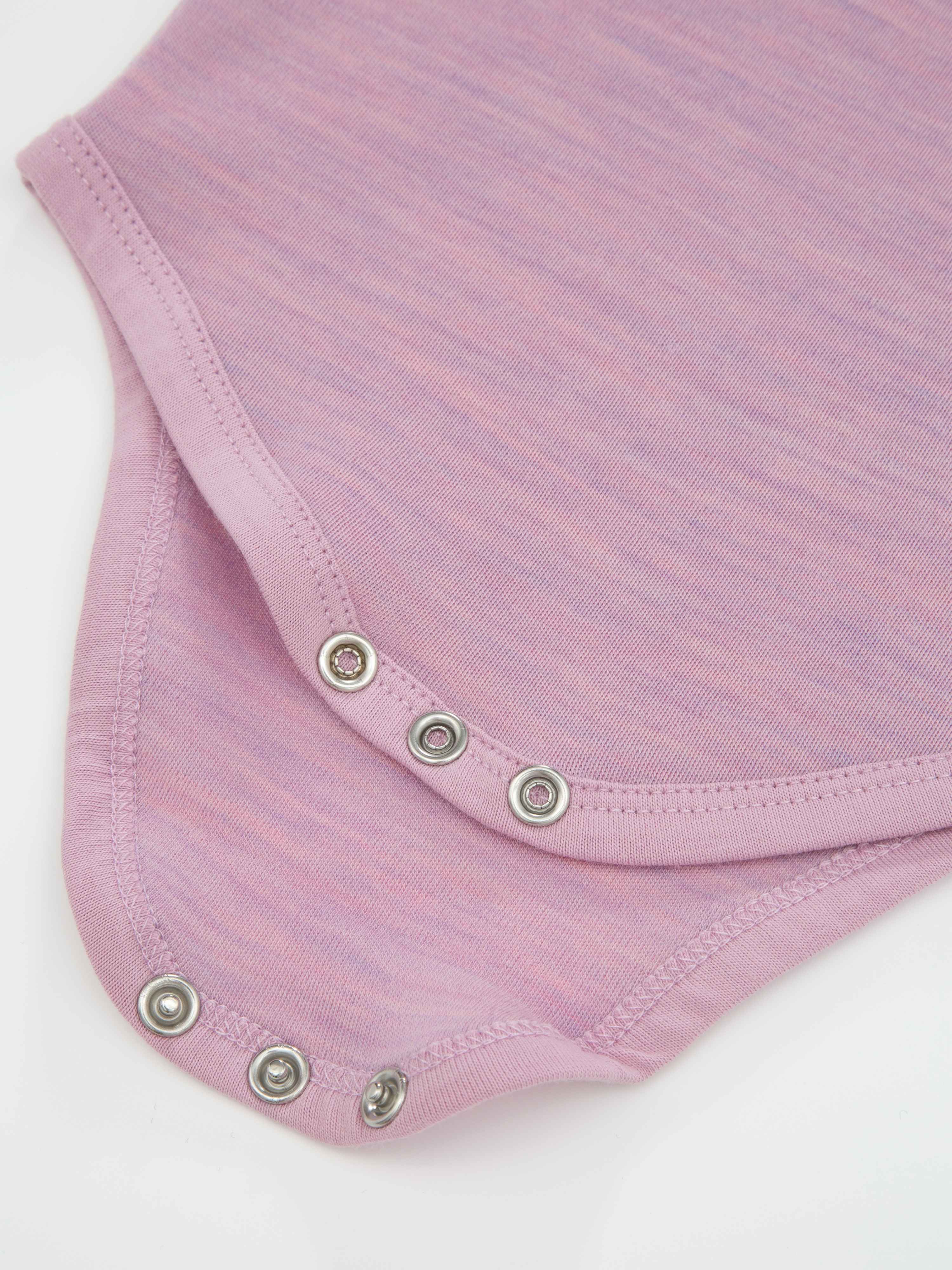 Fjærland Merino Ullbody 0-3 år Light Pink Melange