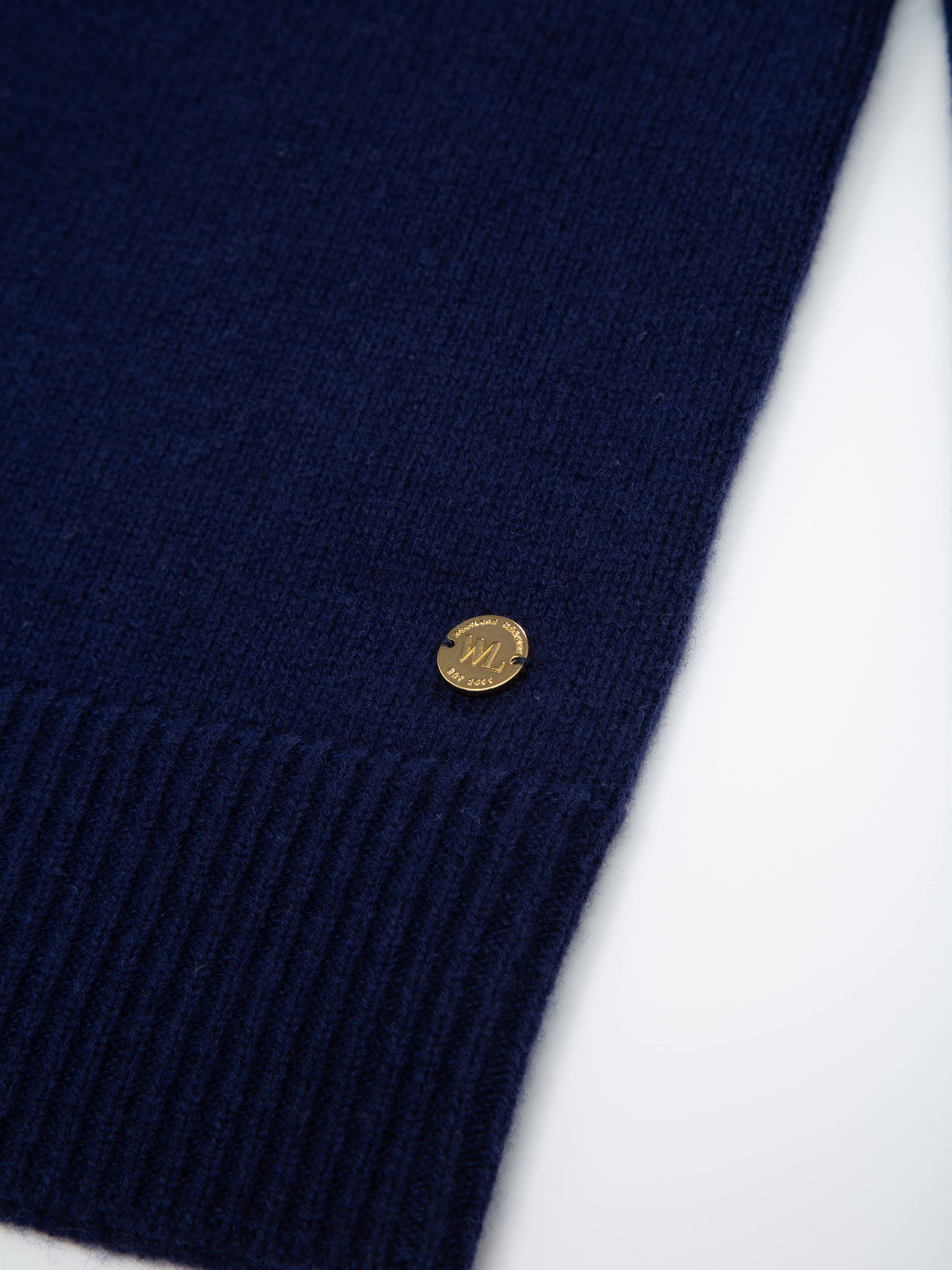 Bærum Høyhalset Strikkegenser  Dark Blue