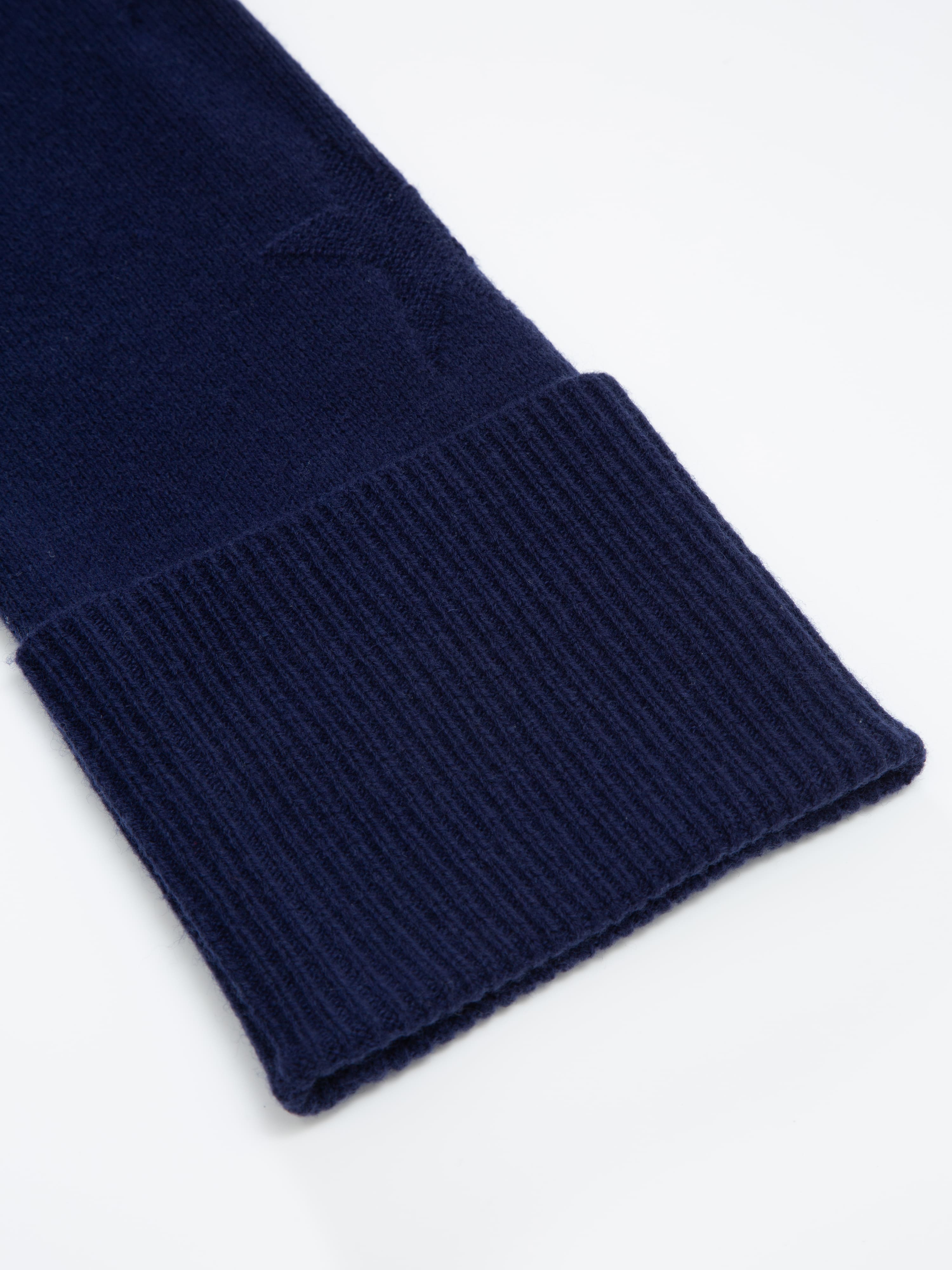 Bærum Høyhalset Strikkegenser  Dark Blue