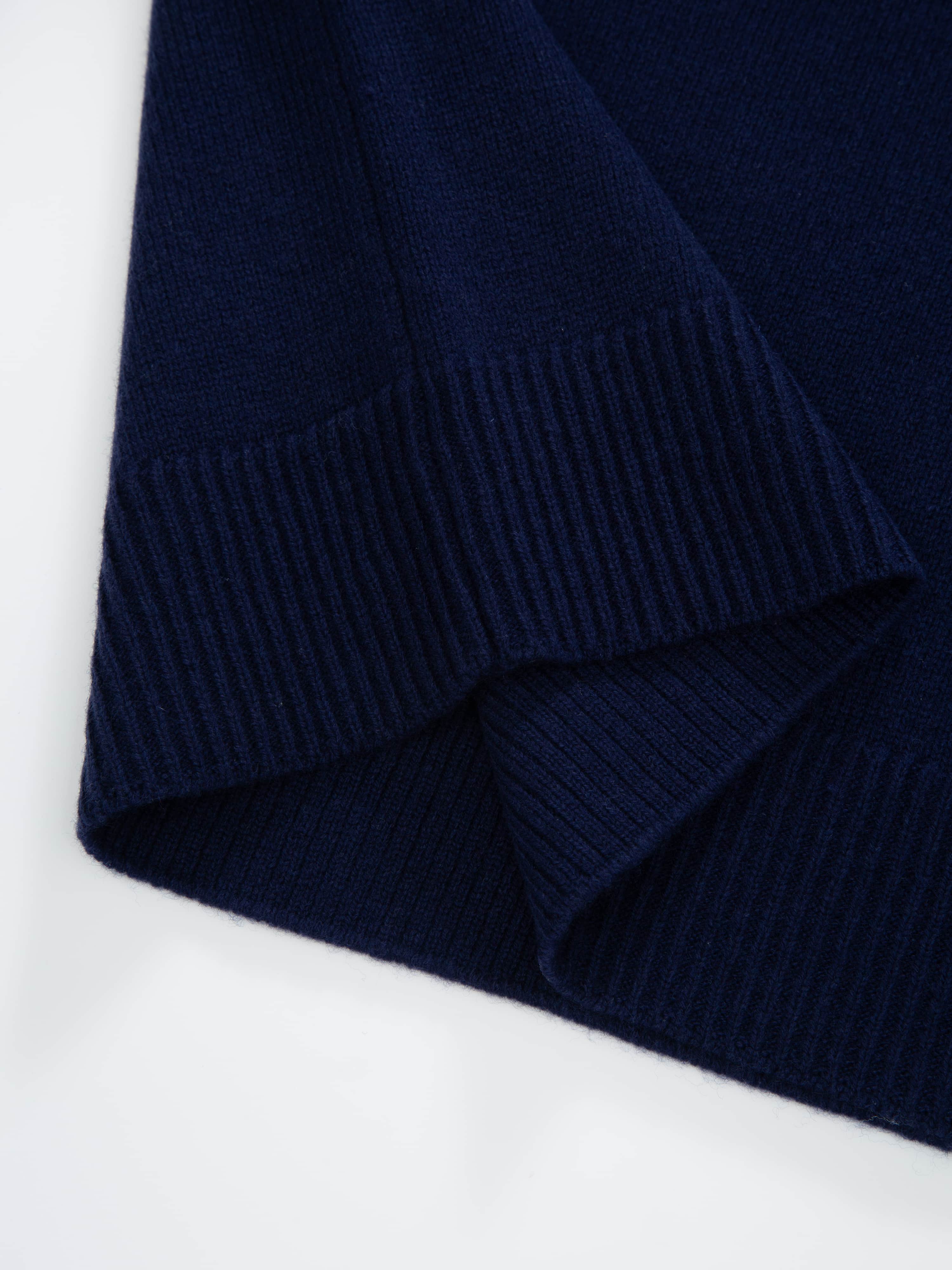 Bærum Høyhalset Strikkegenser  Dark Blue