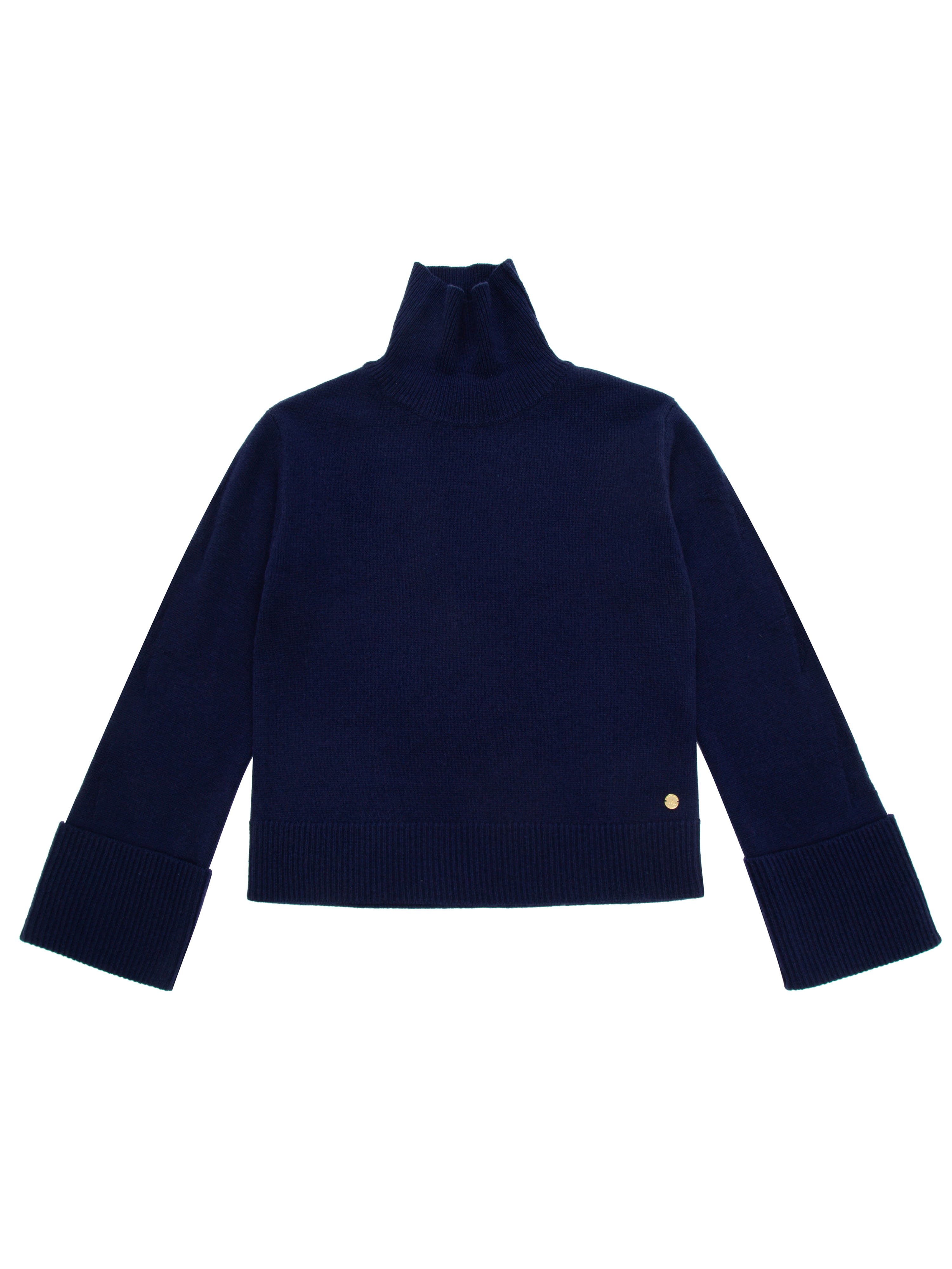 Bærum Høyhalset Strikkegenser  Dark Blue