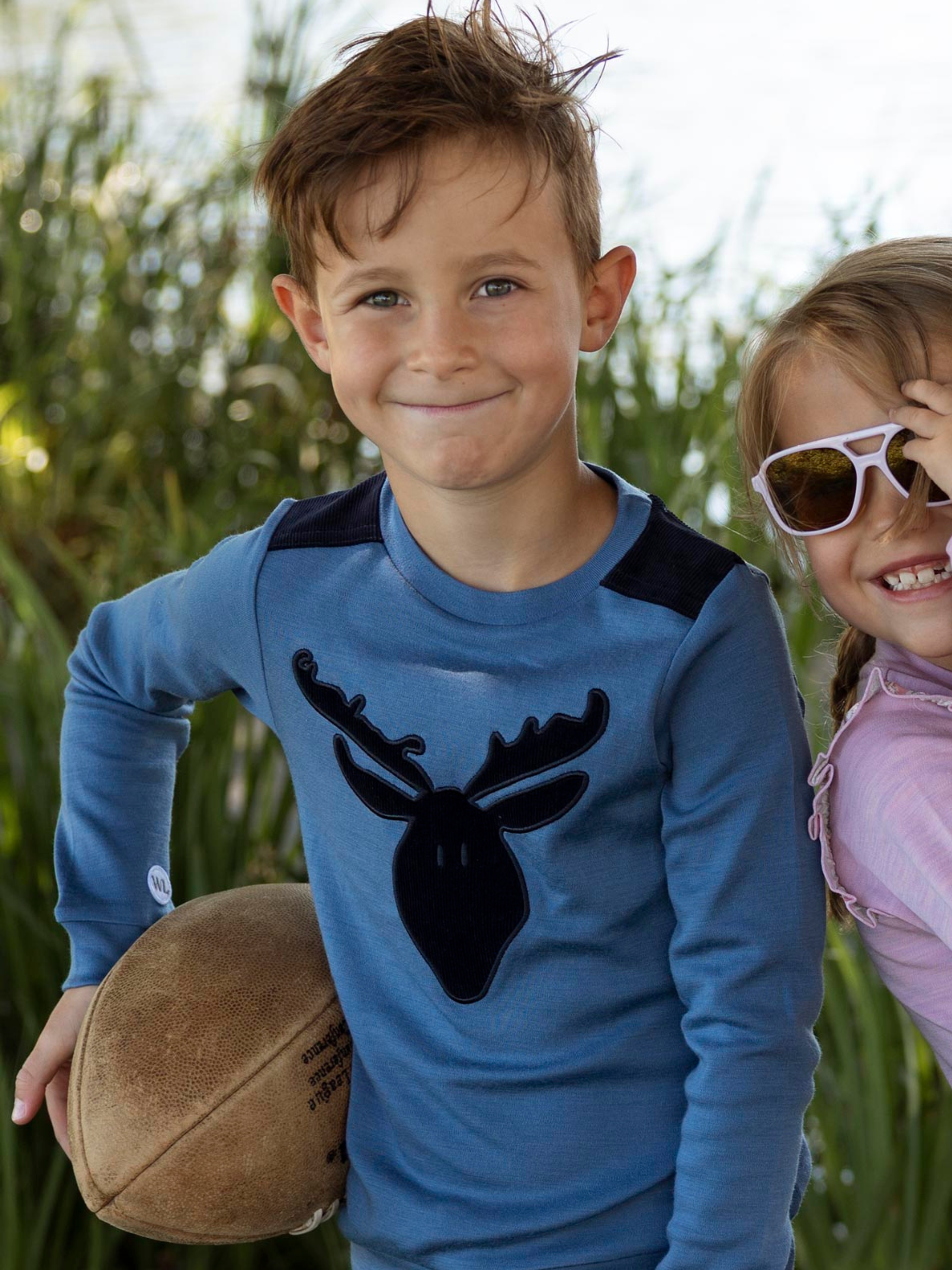 Bergen Merino Ullgenser 3-10 år Blue